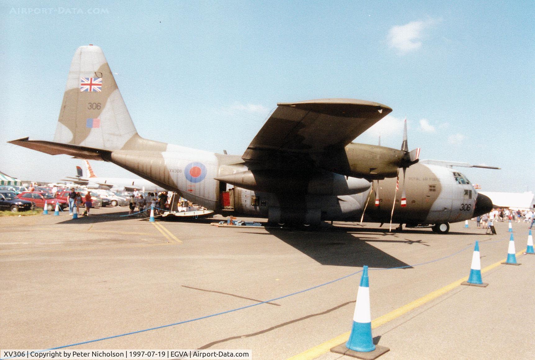 XV306, 1967 Lockheed C-130K Hercules C.1 C/N 382-4274, Hercules C.1, callsign Ascot 903, of the Lyneham Transport Wing on display at the 1997 Intnl Air Tattoo at RAF Fairford.