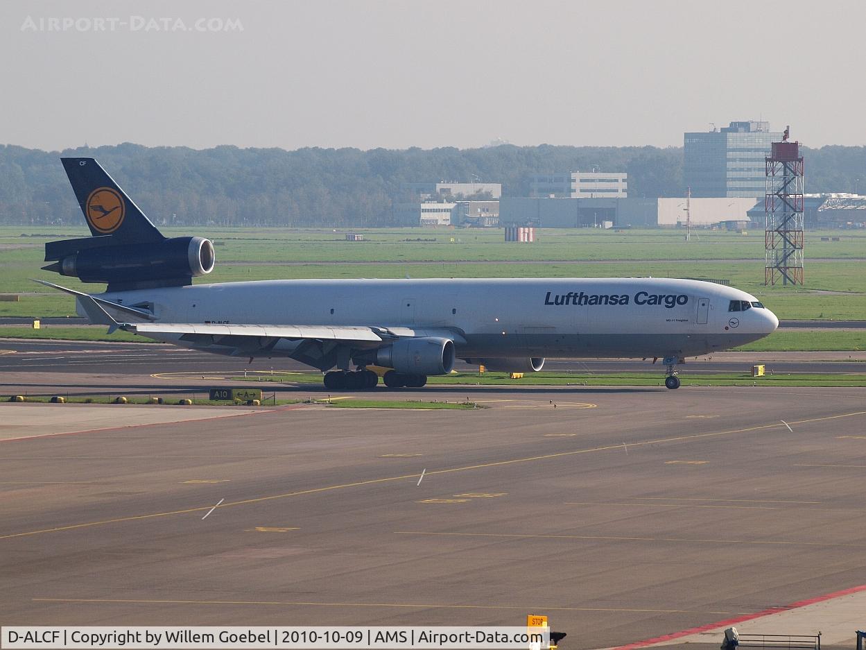 D-ALCF, 1999 McDonnell Douglas MD-11F C/N 48798, Arrival on Amsterdam airport