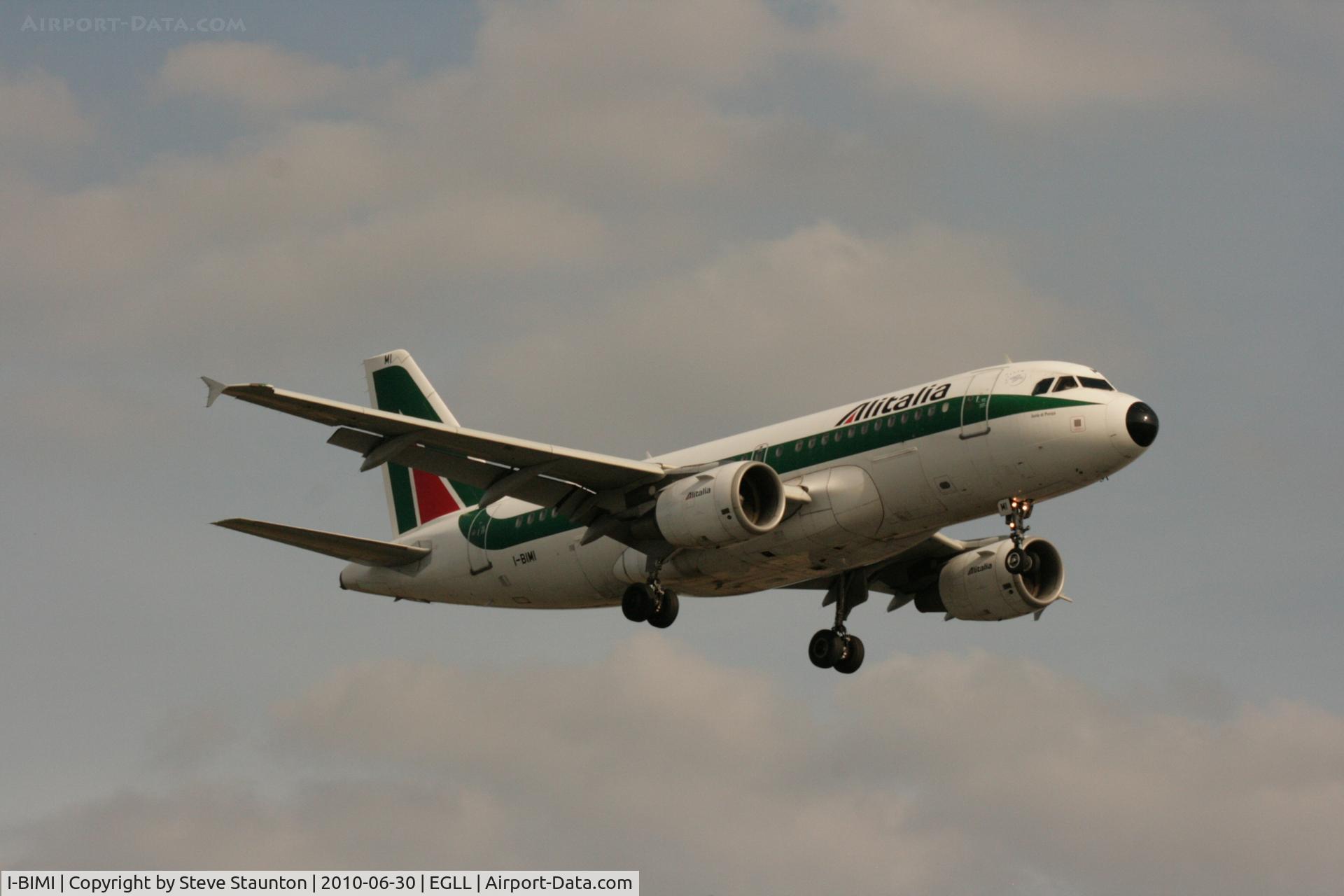 I-BIMI, 2002 Airbus A319-112 C/N 1745, Taken at Heathrow Airport, June 2010