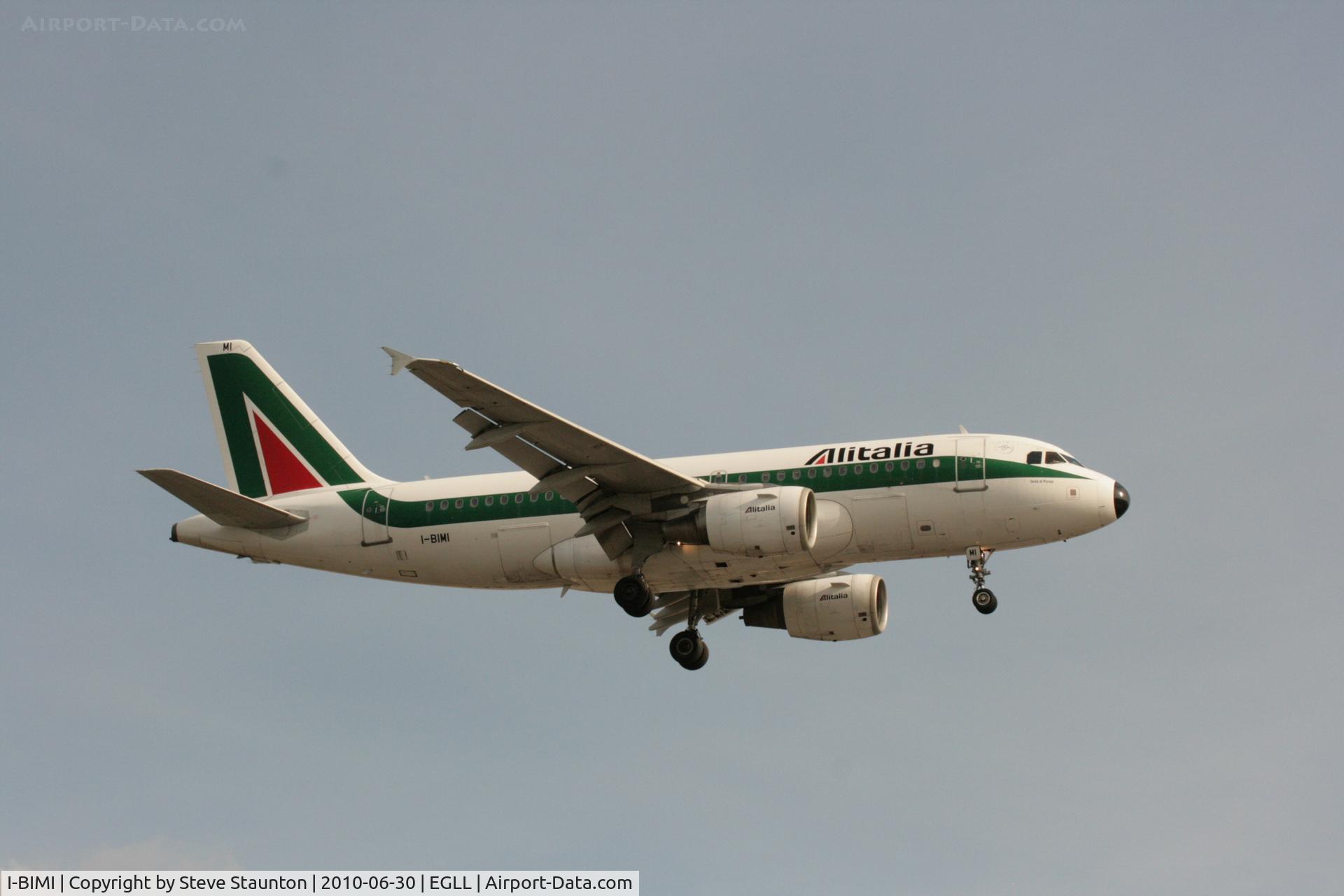 I-BIMI, 2002 Airbus A319-112 C/N 1745, Taken at Heathrow Airport, June 2010