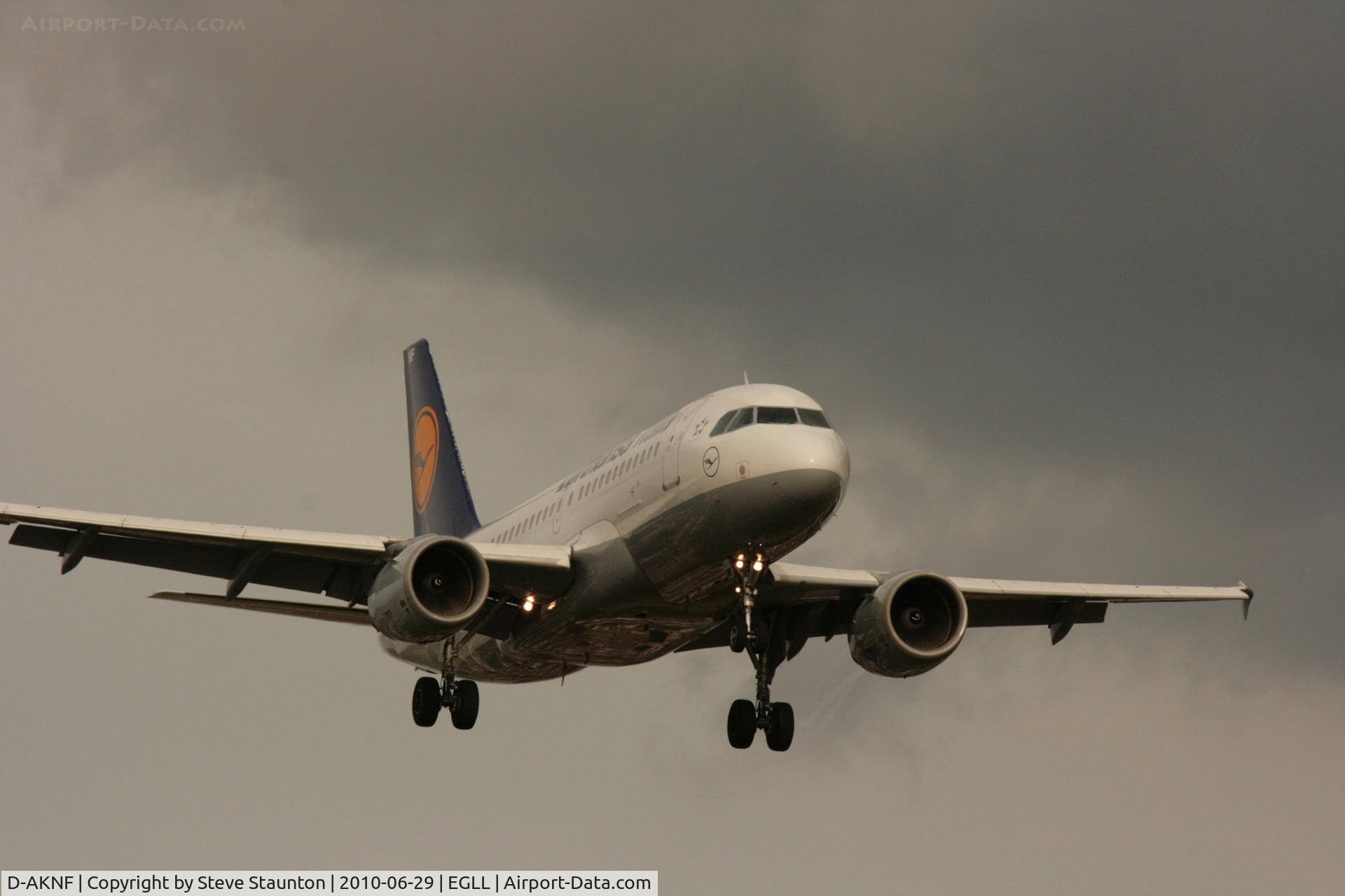 D-AKNF, 1997 Airbus A319-112 C/N 0646, Taken at Heathrow Airport, June 2010