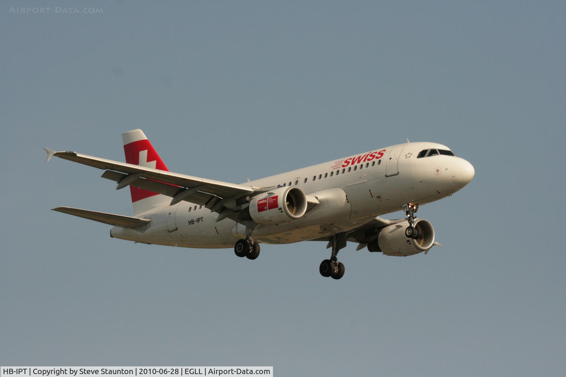 HB-IPT, 1997 Airbus A319-112 C/N 727, Taken at Heathrow Airport, June 2010