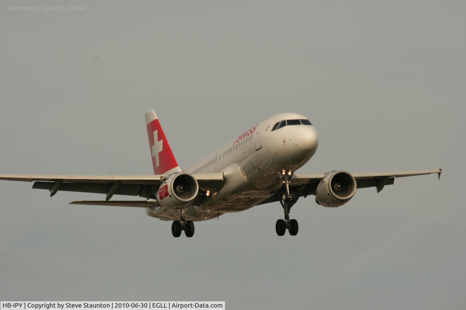 HB-IPY, 1996 Airbus A319-112 C/N 621, Taken at Heathrow Airport, June 2010