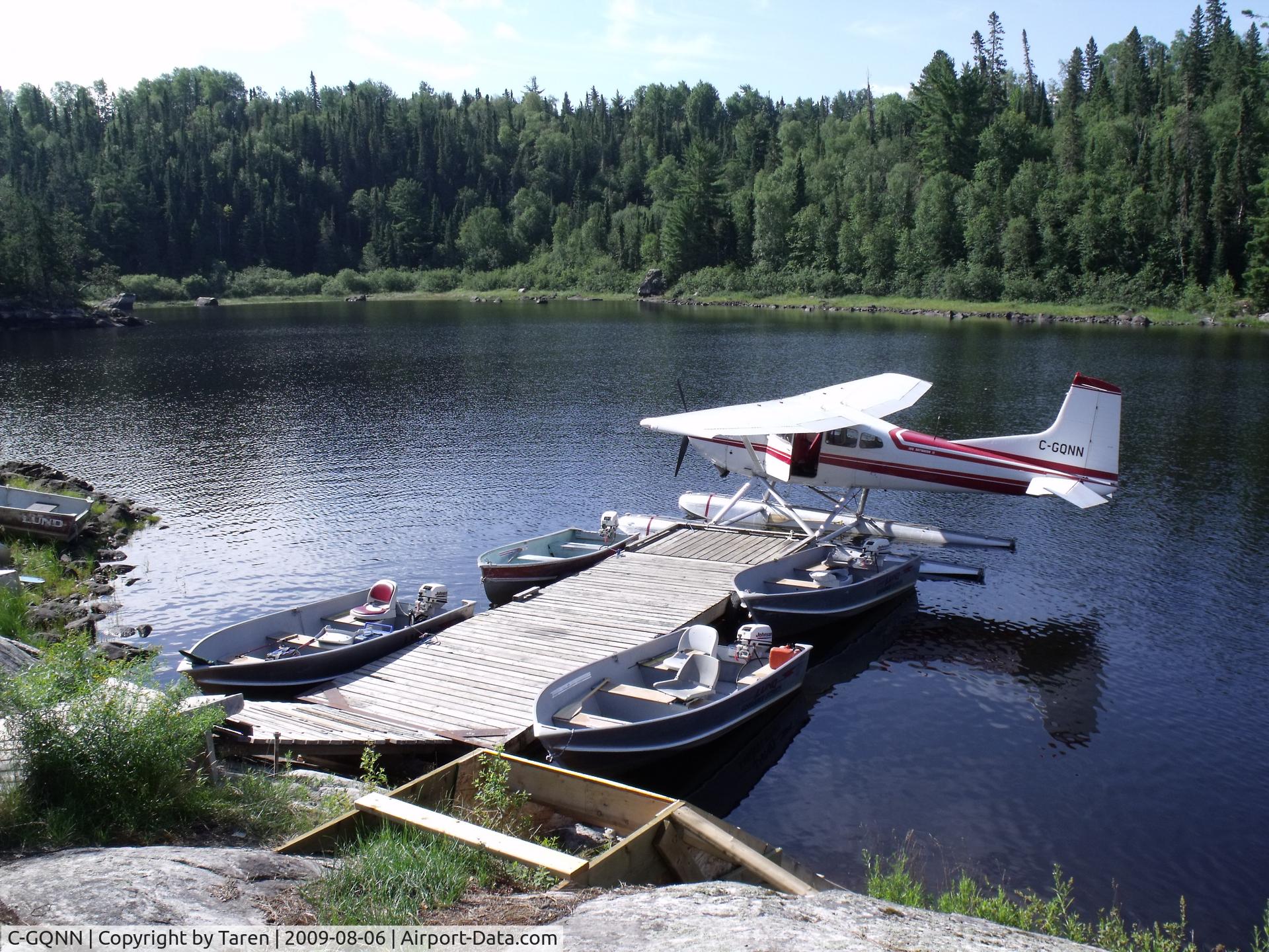 C-GQNN, 1977 Cessna 180K Skywagon C/N 18052866, Confederation College, C180 C-GQNN on Mosher Lake Flight Training 2010
