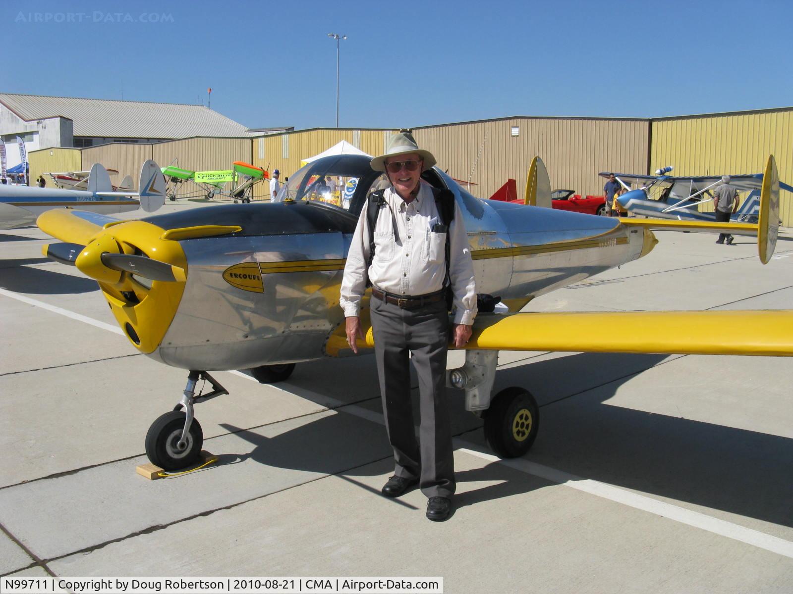 N99711, 1946 Erco 415D Ercoupe C/N 2334, 1946 ERCO ERCOUPE 415-D Continental O-200 100 Hp upgrade, with Ye Olde Photographer, Thanks Herm.