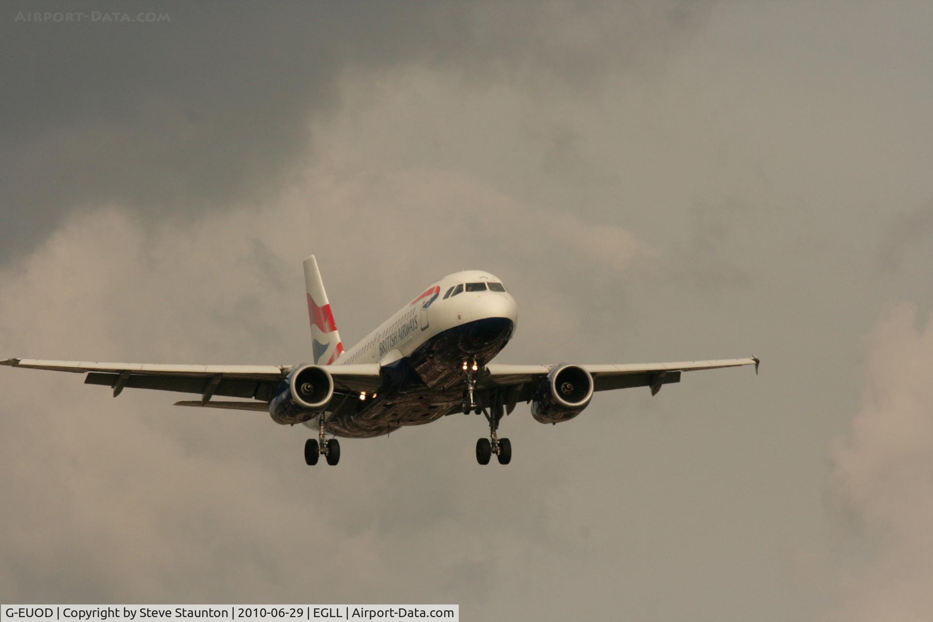 G-EUOD, 2001 Airbus A319-131 C/N 1558, Taken at Heathrow Airport, June 2010