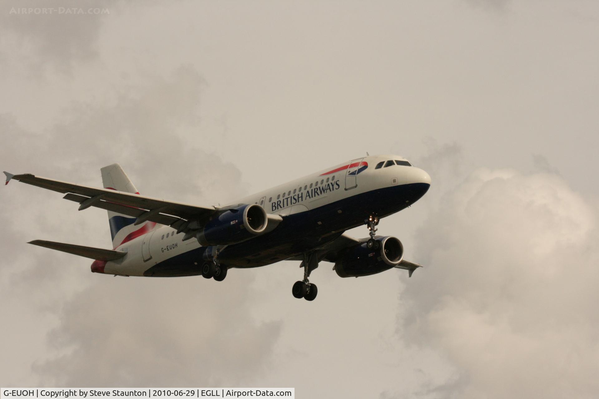 G-EUOH, 2001 Airbus A319-131 C/N 1604, Taken at Heathrow Airport, June 2010