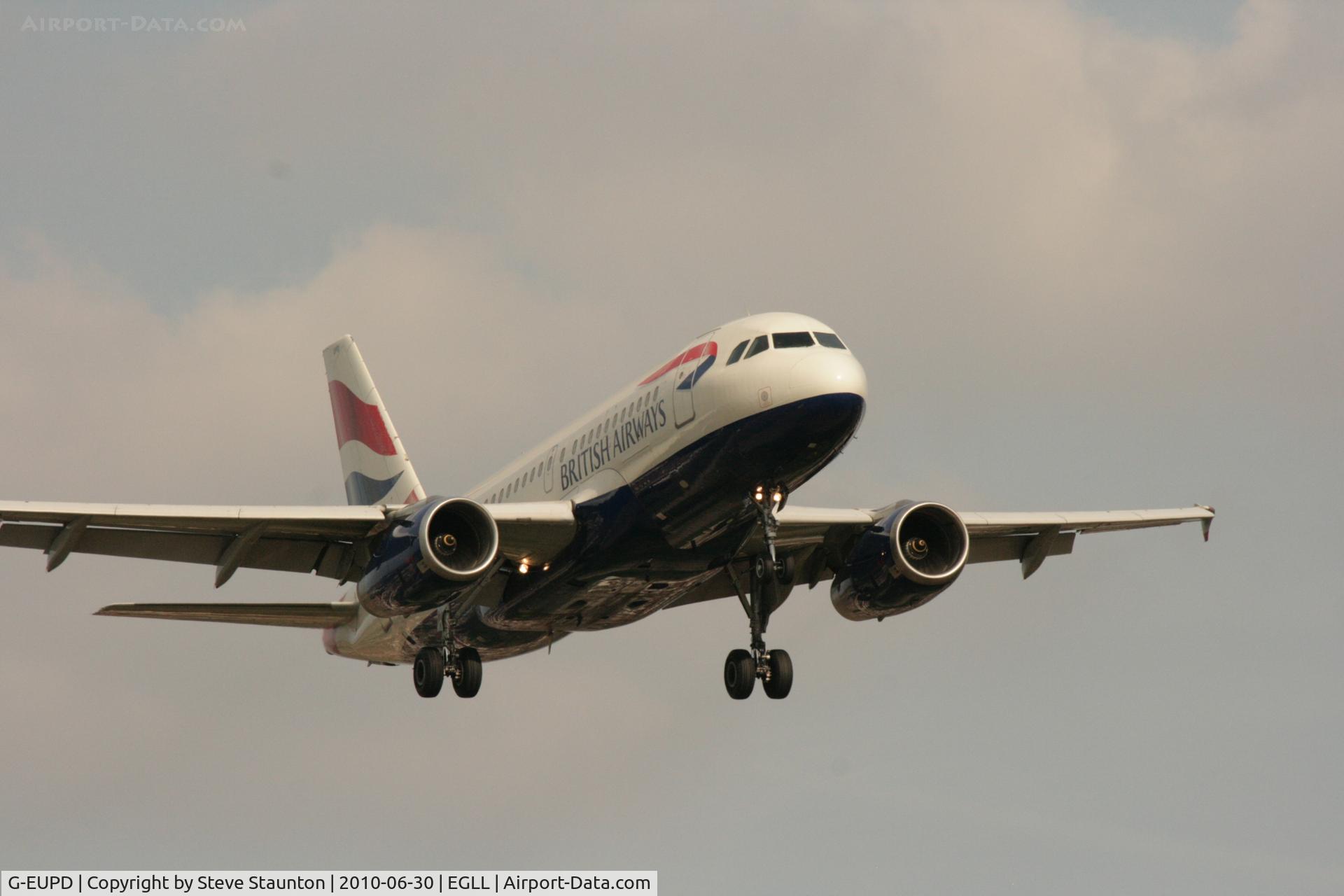 G-EUPD, 1999 Airbus A319-131 C/N 1142, Taken at Heathrow Airport, June 2010