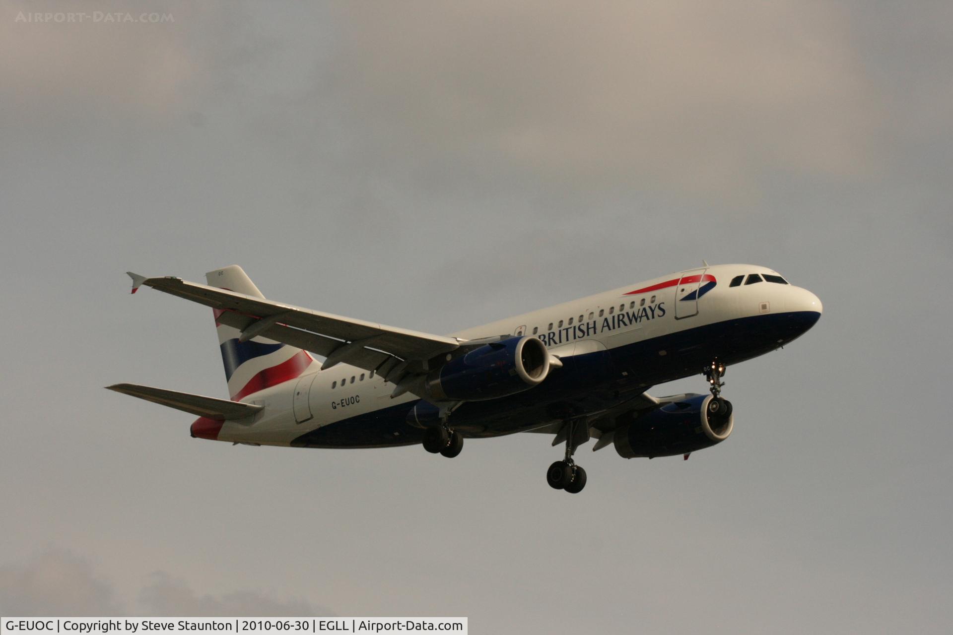 G-EUOC, 2001 Airbus A319-131 C/N 1537, Taken at Heathrow Airport, June 2010