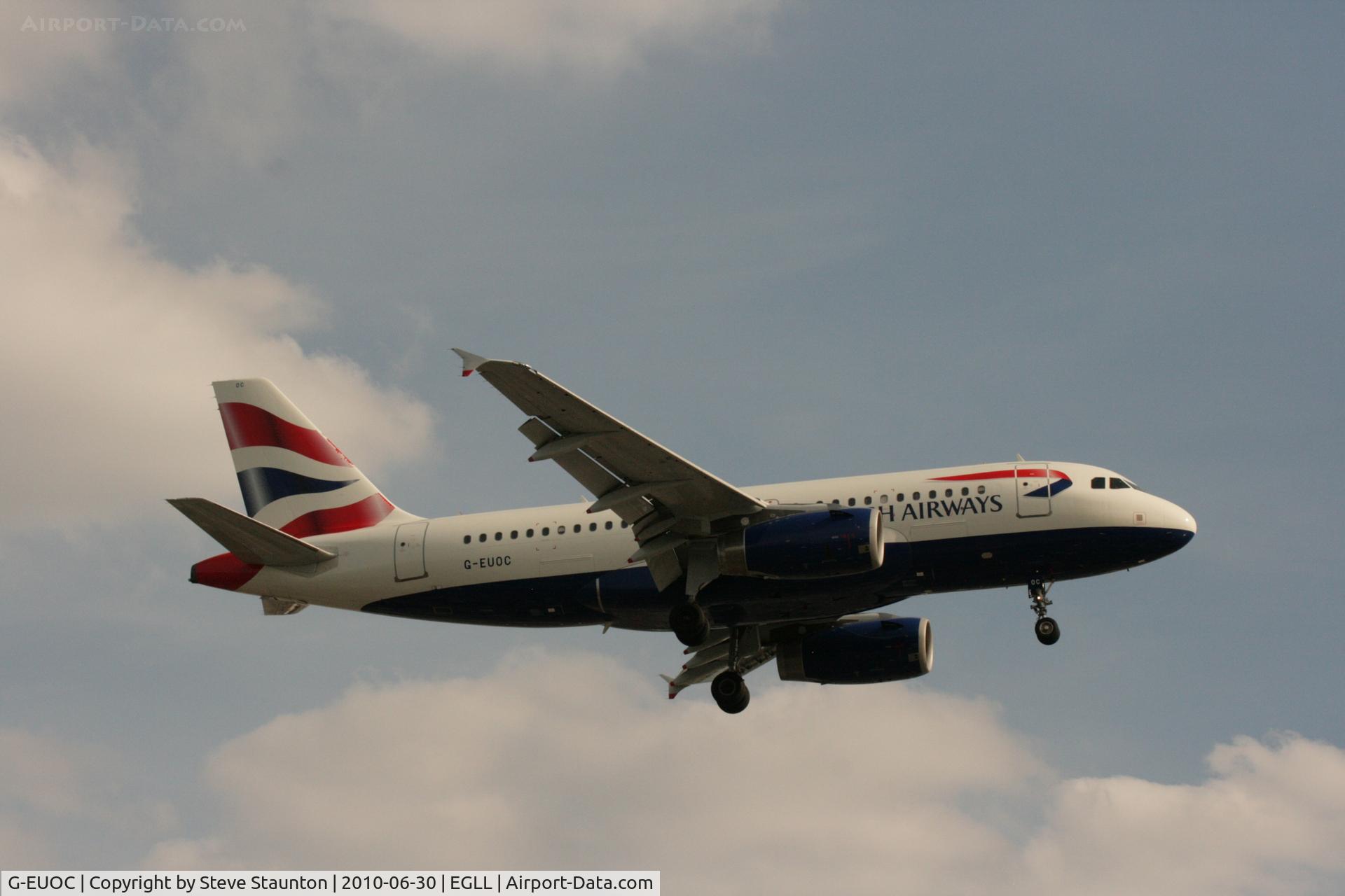 G-EUOC, 2001 Airbus A319-131 C/N 1537, Taken at Heathrow Airport, June 2010