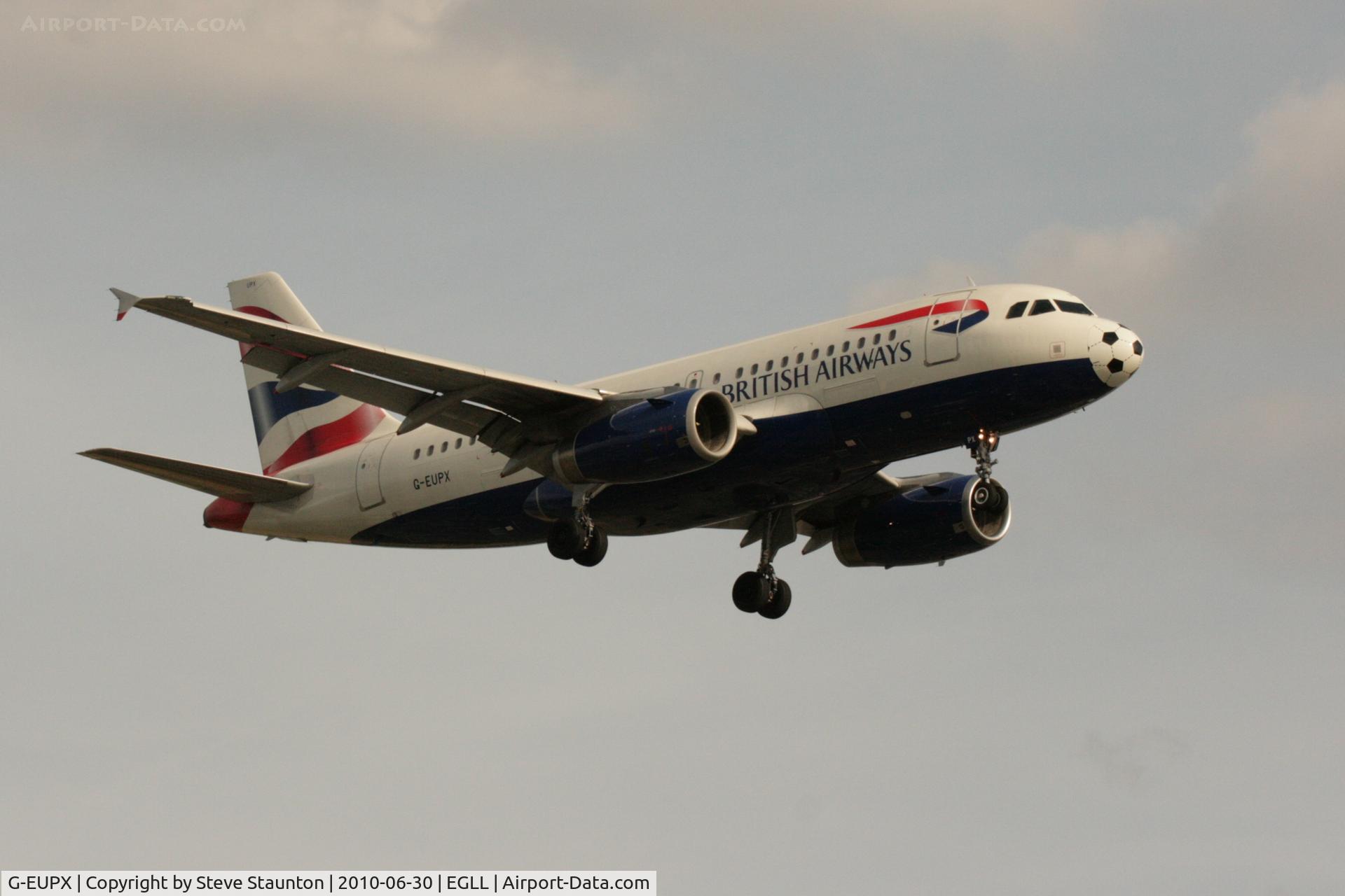 G-EUPX, 2001 Airbus A319-131 C/N 1445, Taken at Heathrow Airport, June 2010