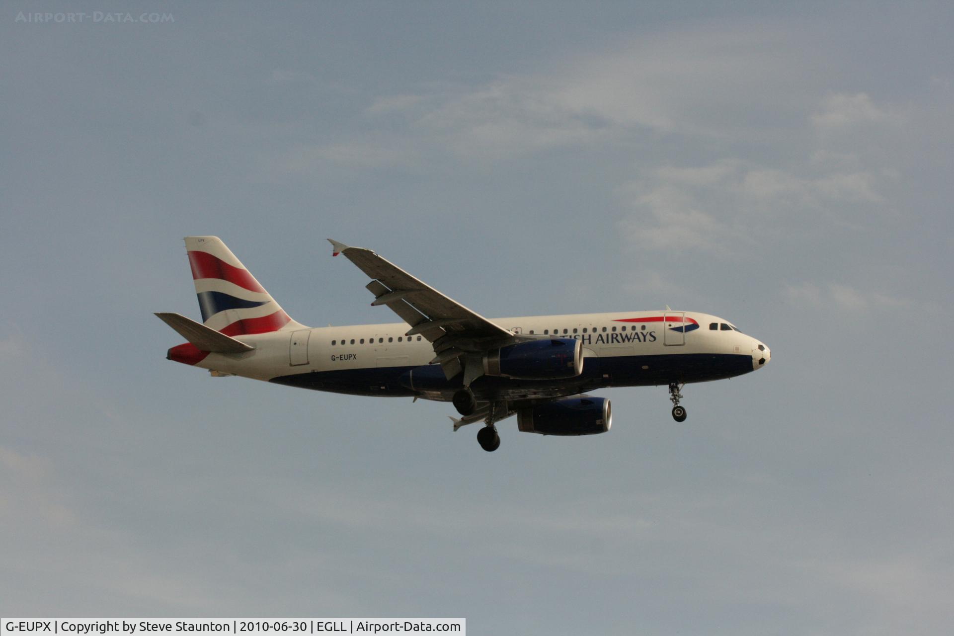 G-EUPX, 2001 Airbus A319-131 C/N 1445, Taken at Heathrow Airport, June 2010