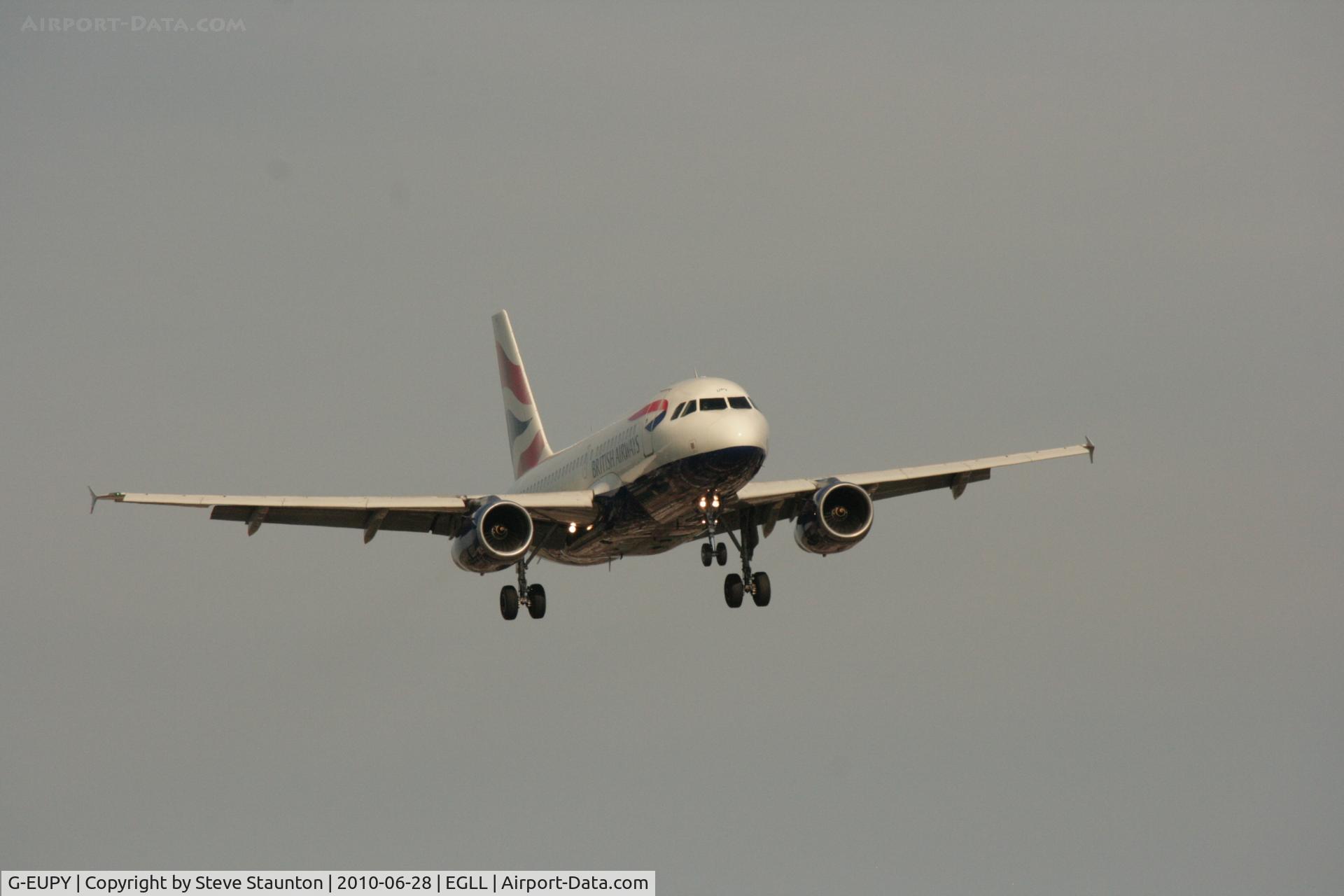 G-EUPY, 2001 Airbus A319-131 C/N 1466, Taken at Heathrow Airport, June 2010