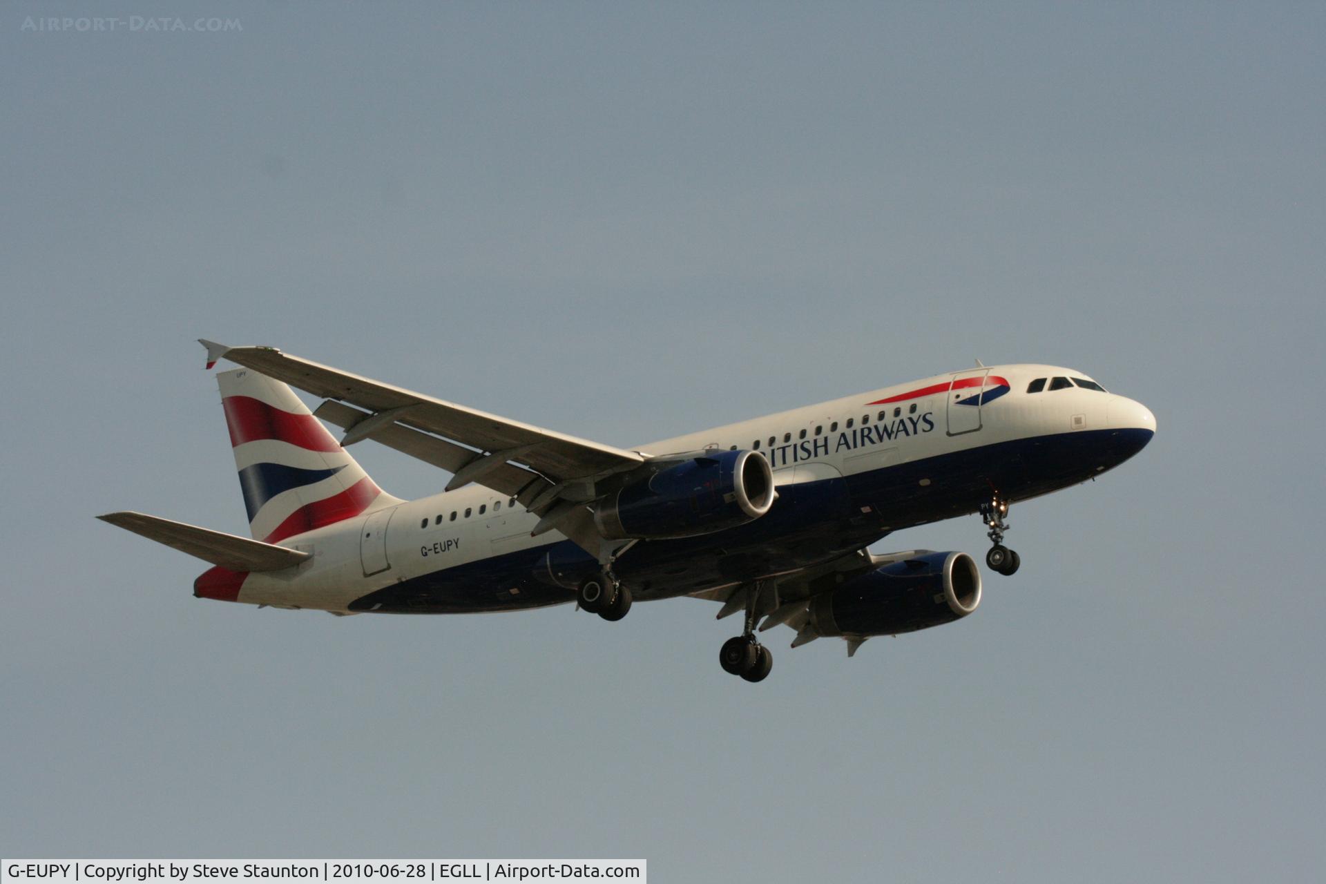 G-EUPY, 2001 Airbus A319-131 C/N 1466, Taken at Heathrow Airport, June 2010