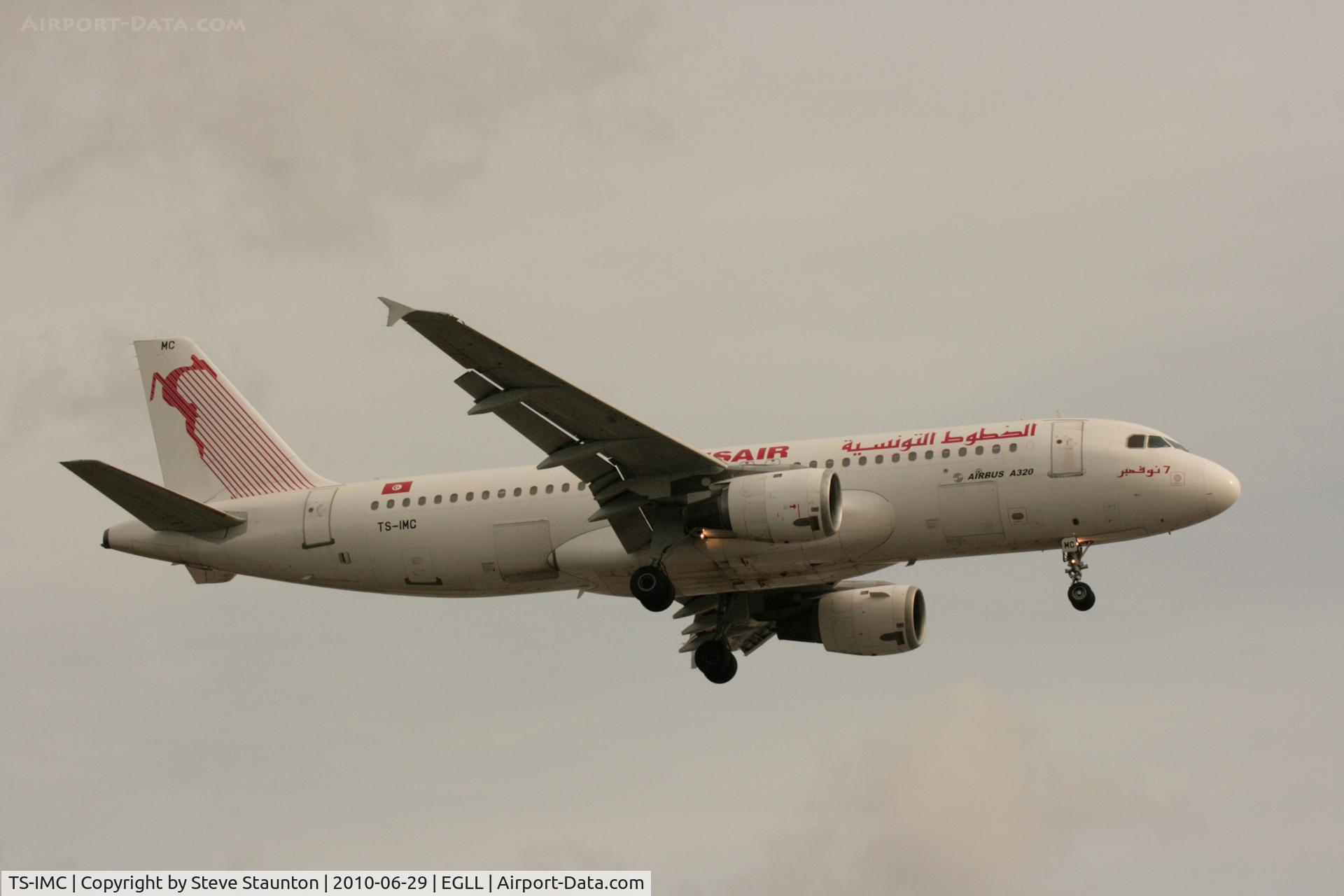 TS-IMC, 1990 Airbus A320-211 C/N 0124, Taken at Heathrow Airport, June 2010