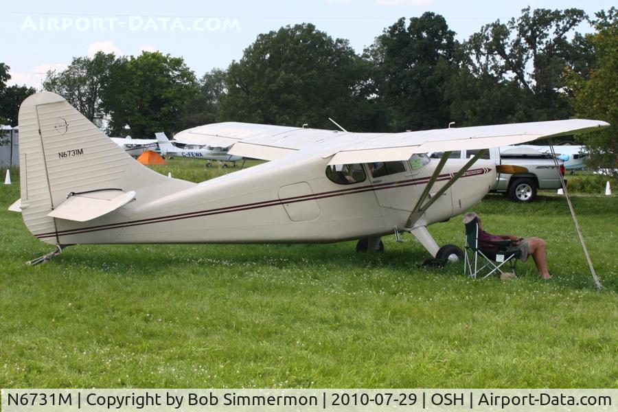 N6731M, 1949 Stinson 108-3 Voyager C/N 108-4731, Airventure 2010 - Oshkosh, Wisconsin