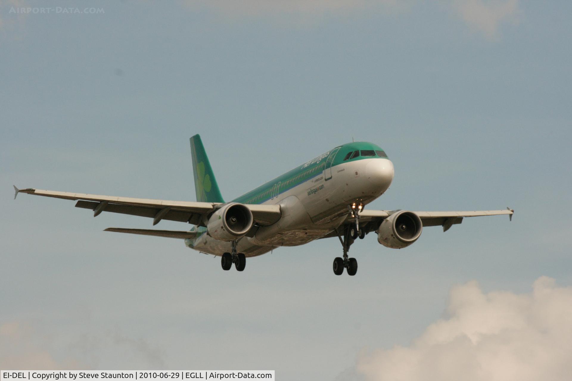 EI-DEL, 2005 Airbus A320-214 C/N 2409, Taken at Heathrow Airport, June 2010