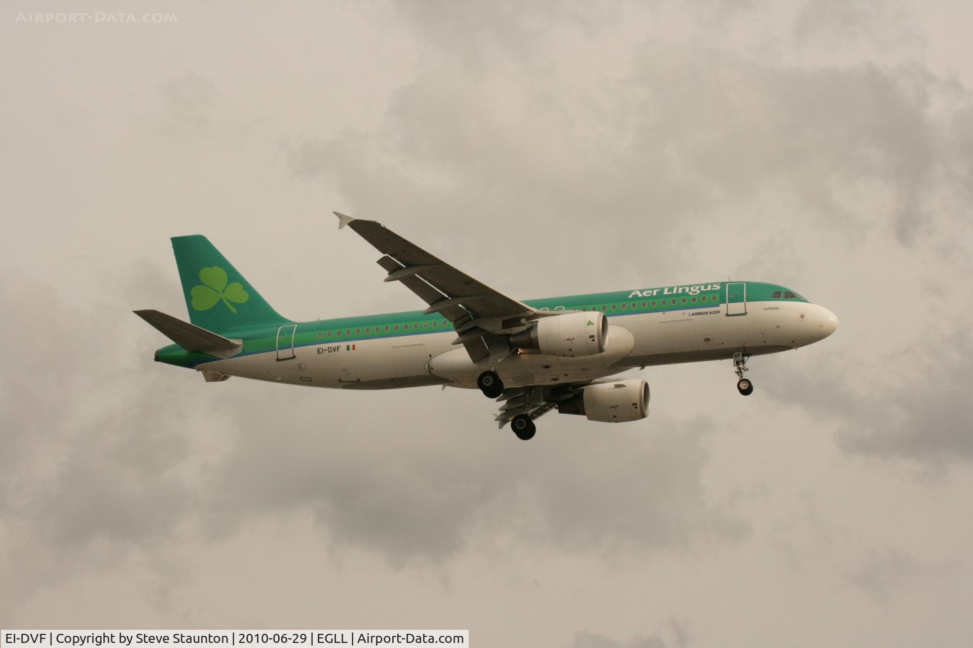 EI-DVF, 2007 Airbus A320-214 C/N 3136, Taken at Heathrow Airport, June 2010