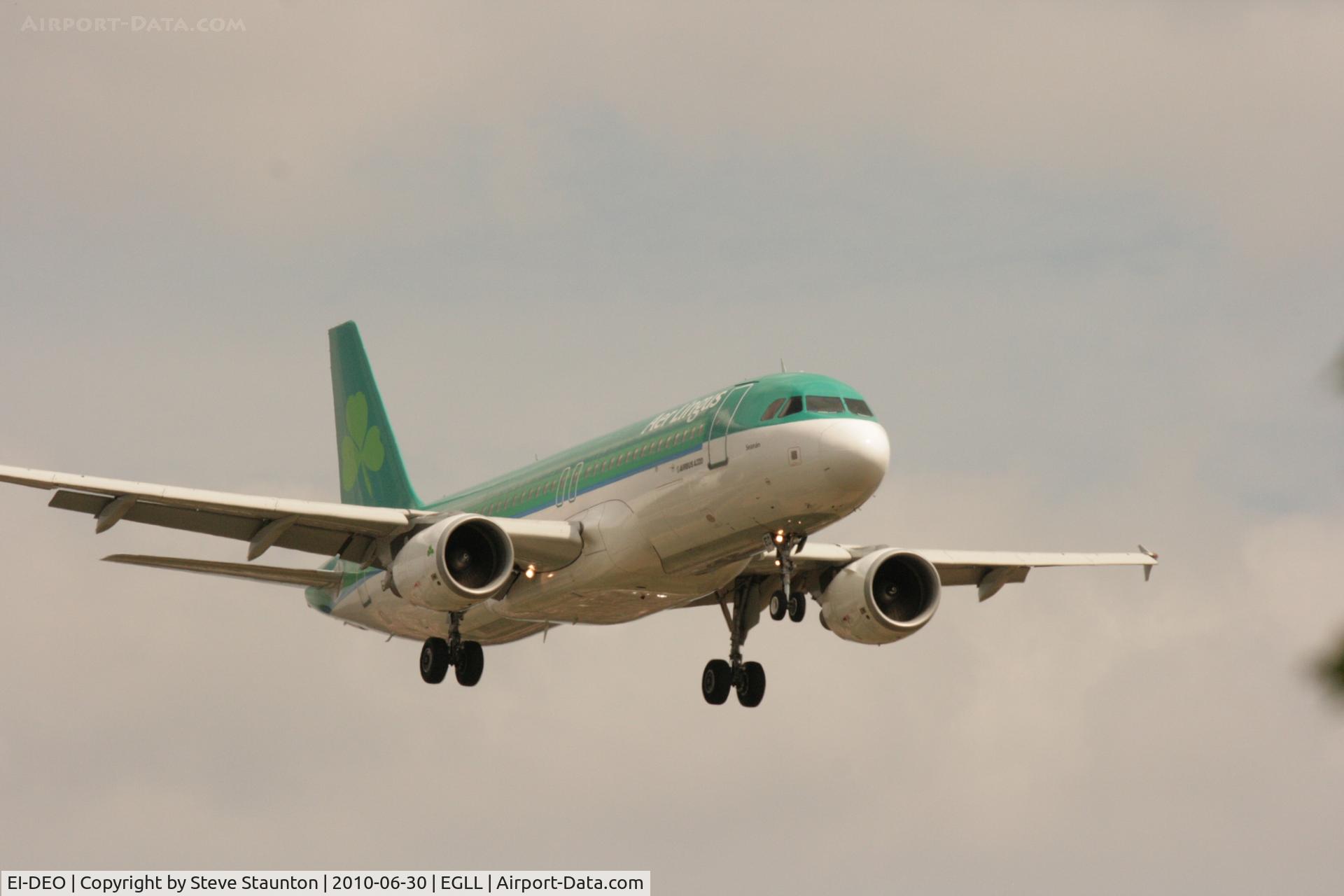 EI-DEO, 2005 Airbus A320-214 C/N 2486, Taken at Heathrow Airport, June 2010