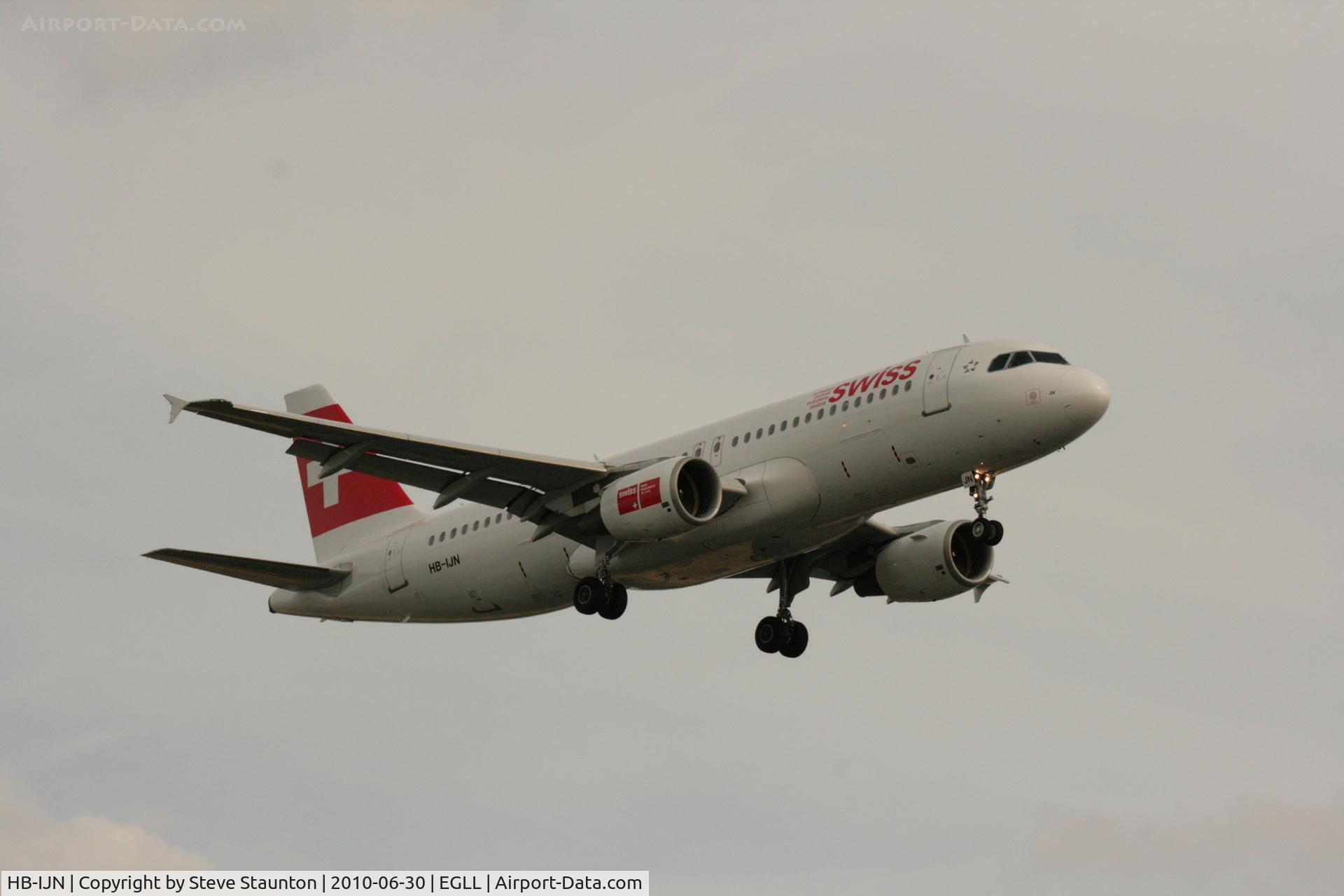 HB-IJN, 1996 Airbus A320-214 C/N 643, Taken at Heathrow Airport, June 2010