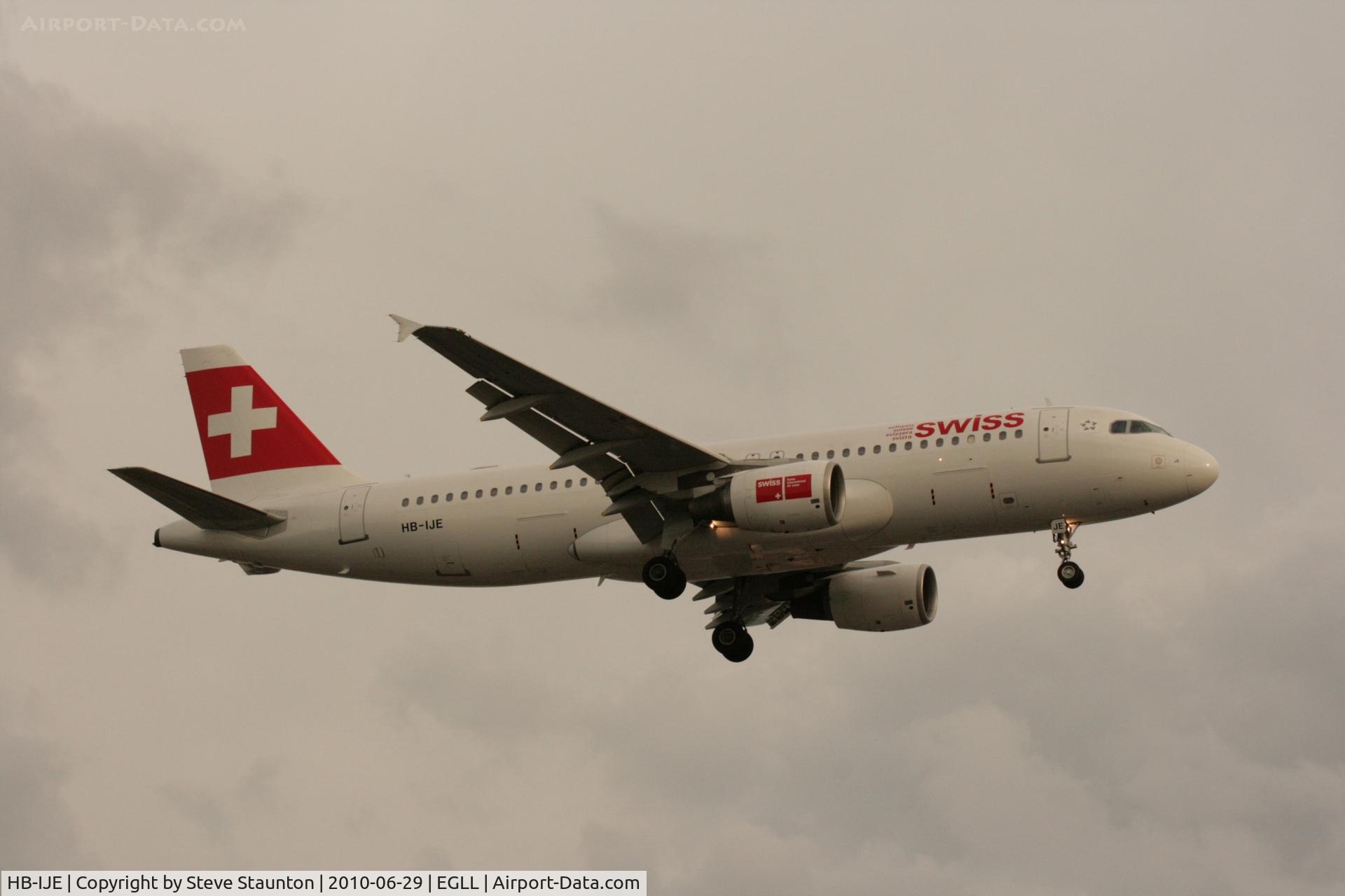 HB-IJE, 1995 Airbus A320-214 C/N 559, Taken at Heathrow Airport, June 2010