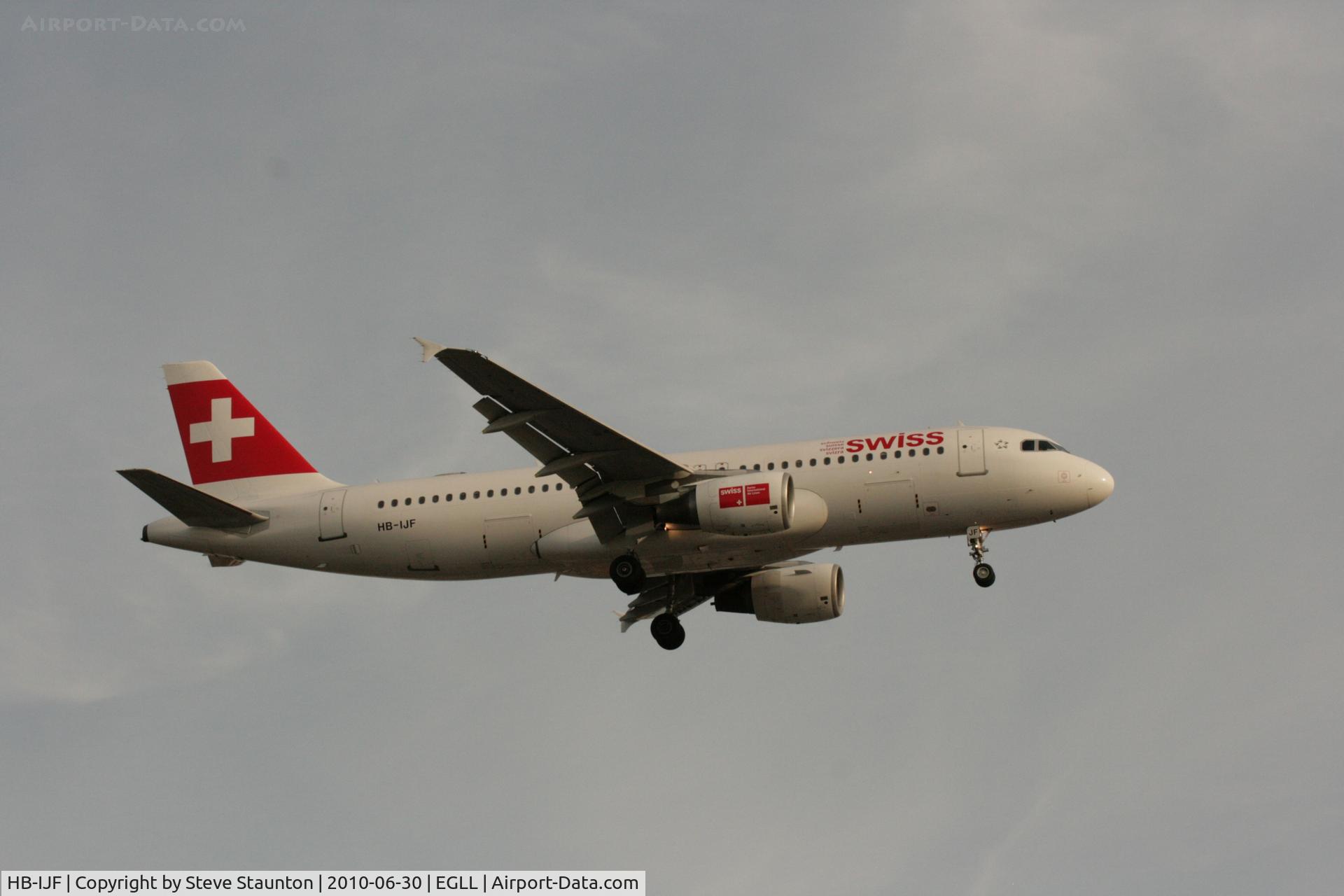 HB-IJF, 1995 Airbus A320-214 C/N 562, Taken at Heathrow Airport, June 2010