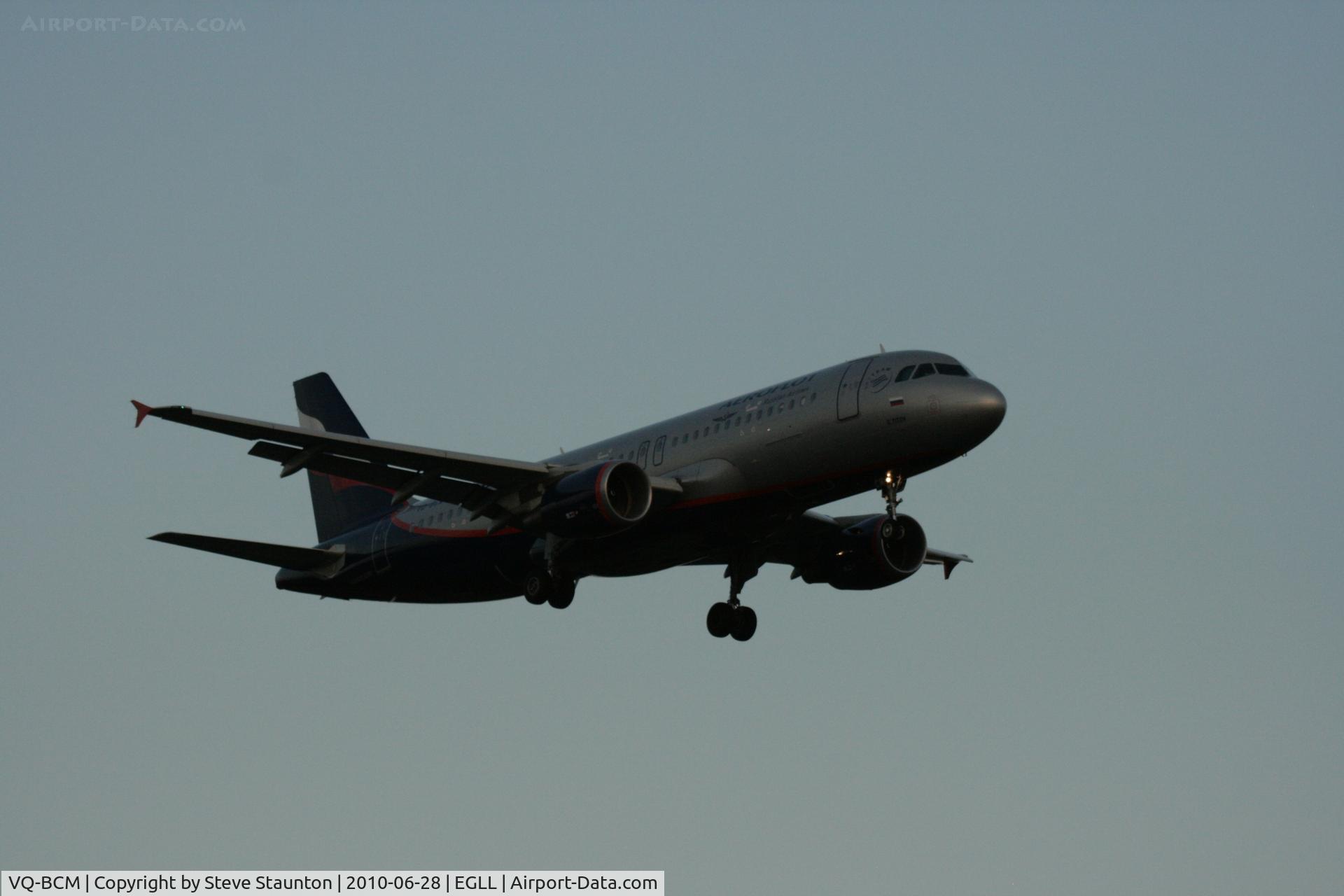VQ-BCM, 2009 Airbus A320-214 C/N 3923, Taken at Heathrow Airport, June 2010