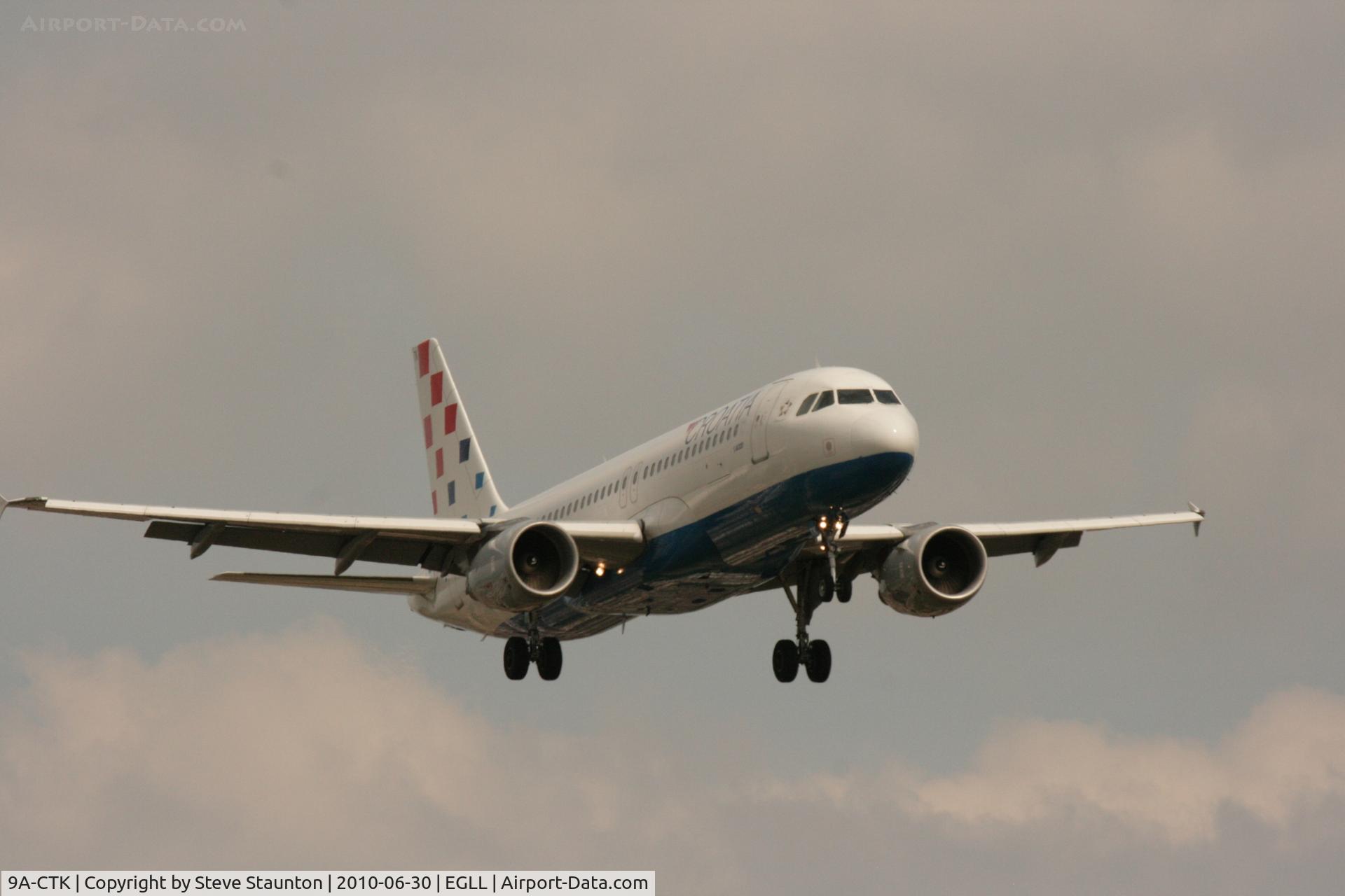 9A-CTK, 2000 Airbus A320-214 C/N 1237, Taken at Heathrow Airport, June 2010
