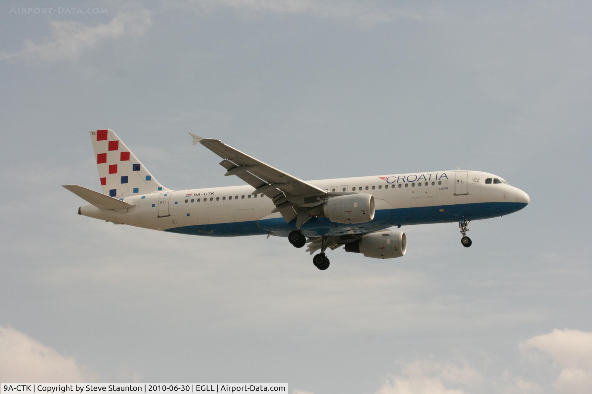 9A-CTK, 2000 Airbus A320-214 C/N 1237, Taken at Heathrow Airport, June 2010