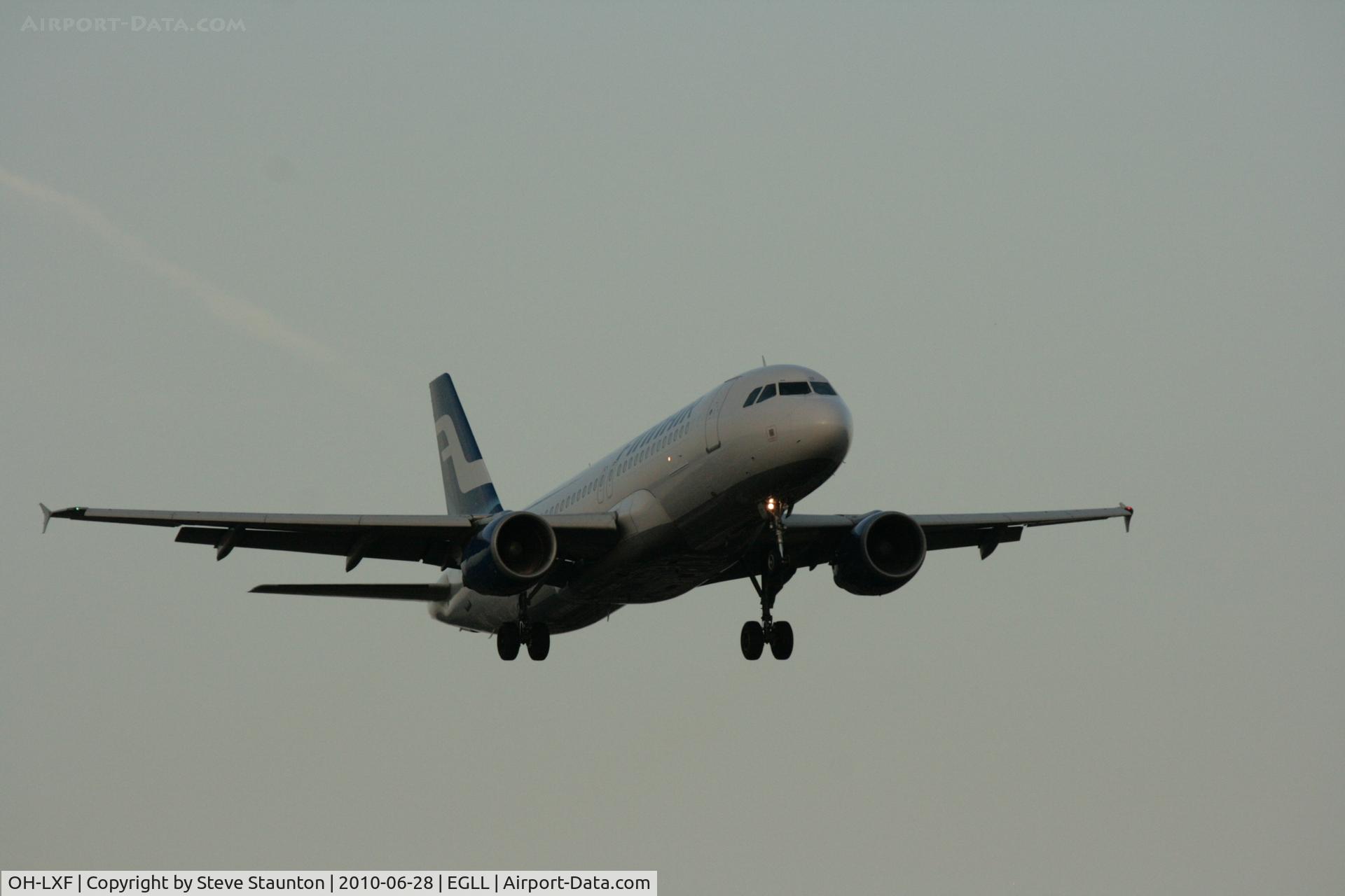 OH-LXF, 2002 Airbus A320-214 C/N 1712, Taken at Heathrow Airport, June 2010