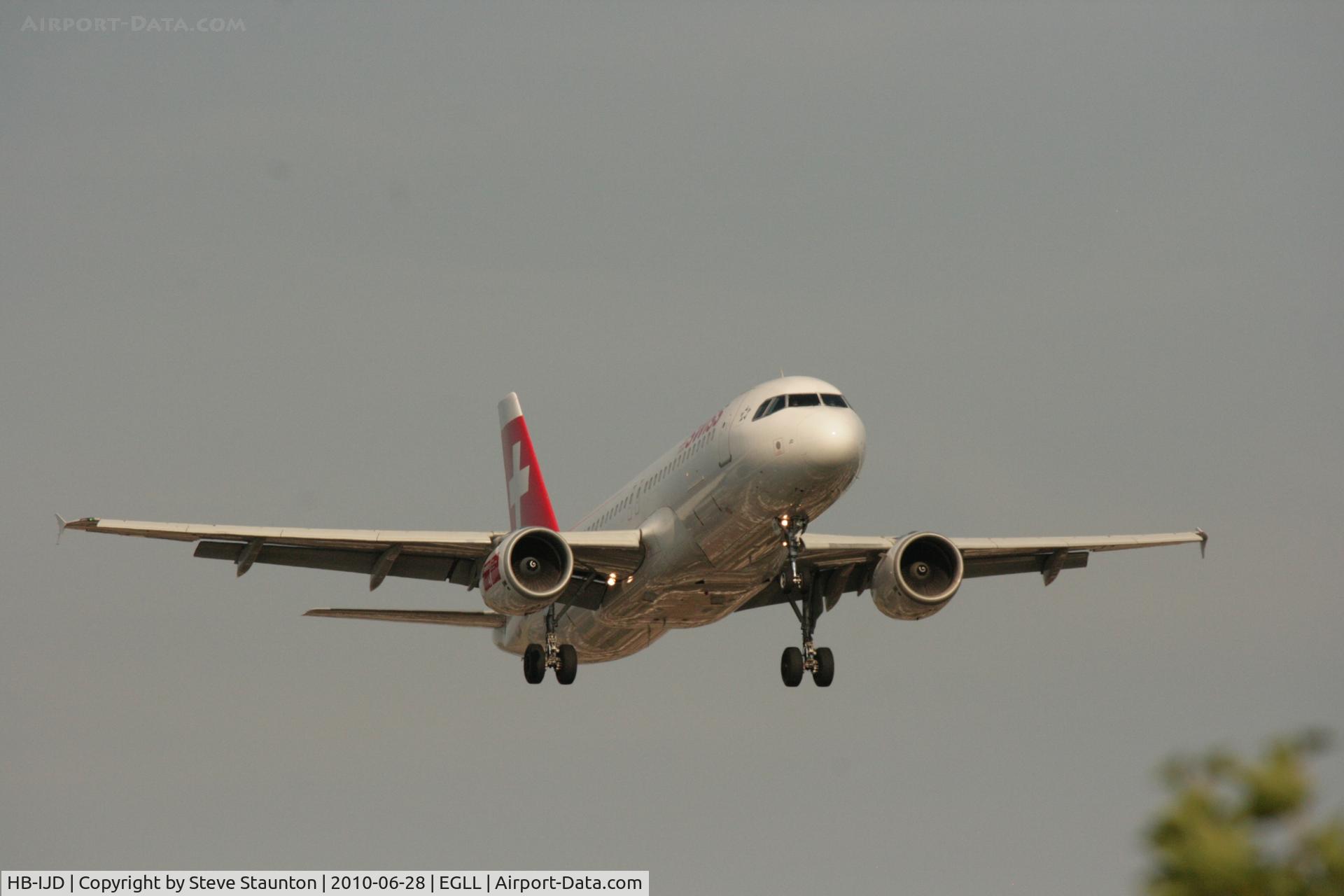 HB-IJD, 1995 Airbus A320-214 C/N 553, Taken at Heathrow Airport, June 2010