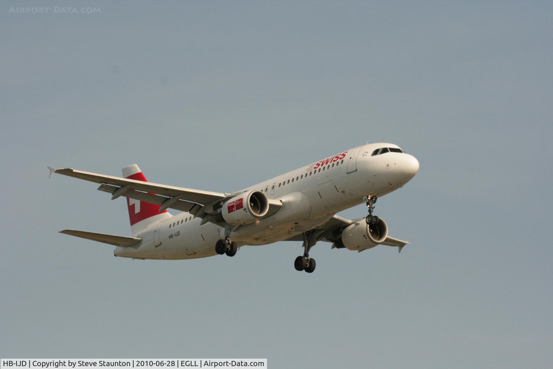 HB-IJD, 1995 Airbus A320-214 C/N 553, Taken at Heathrow Airport, June 2010