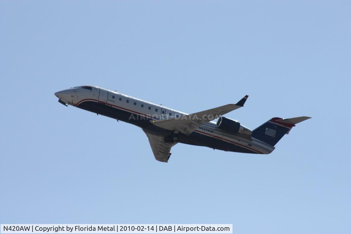N420AW, 2002 Bombardier CRJ-200LR (CL-600-2B19) C/N 7640, US Airways Express CRJ 200