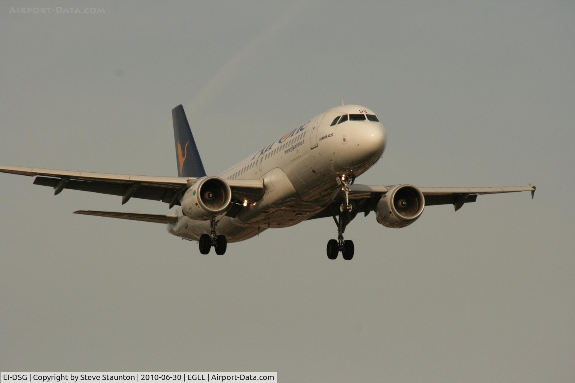 EI-DSG, 2007 Airbus A320-216 C/N 3115, Taken at Heathrow Airport, June 2010