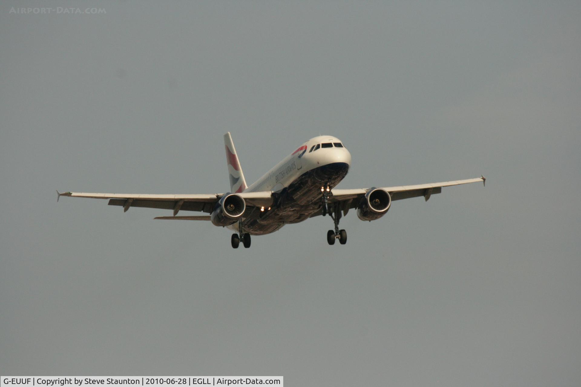 G-EUUF, 2002 Airbus A320-232 C/N 1814, Taken at Heathrow Airport, June 2010