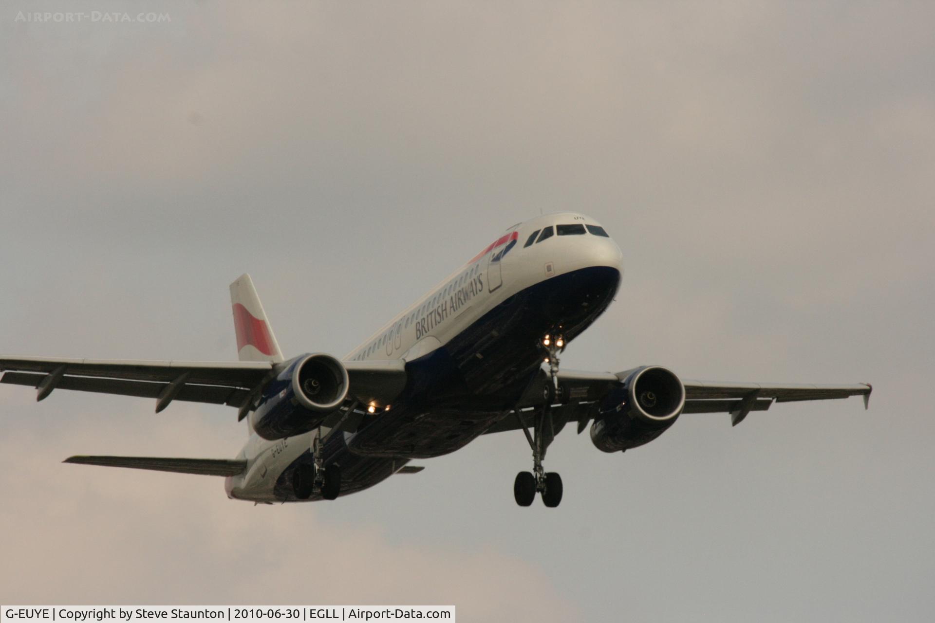 G-EUYE, 2009 Airbus A320-232 C/N 3912, Taken at Heathrow Airport, June 2010