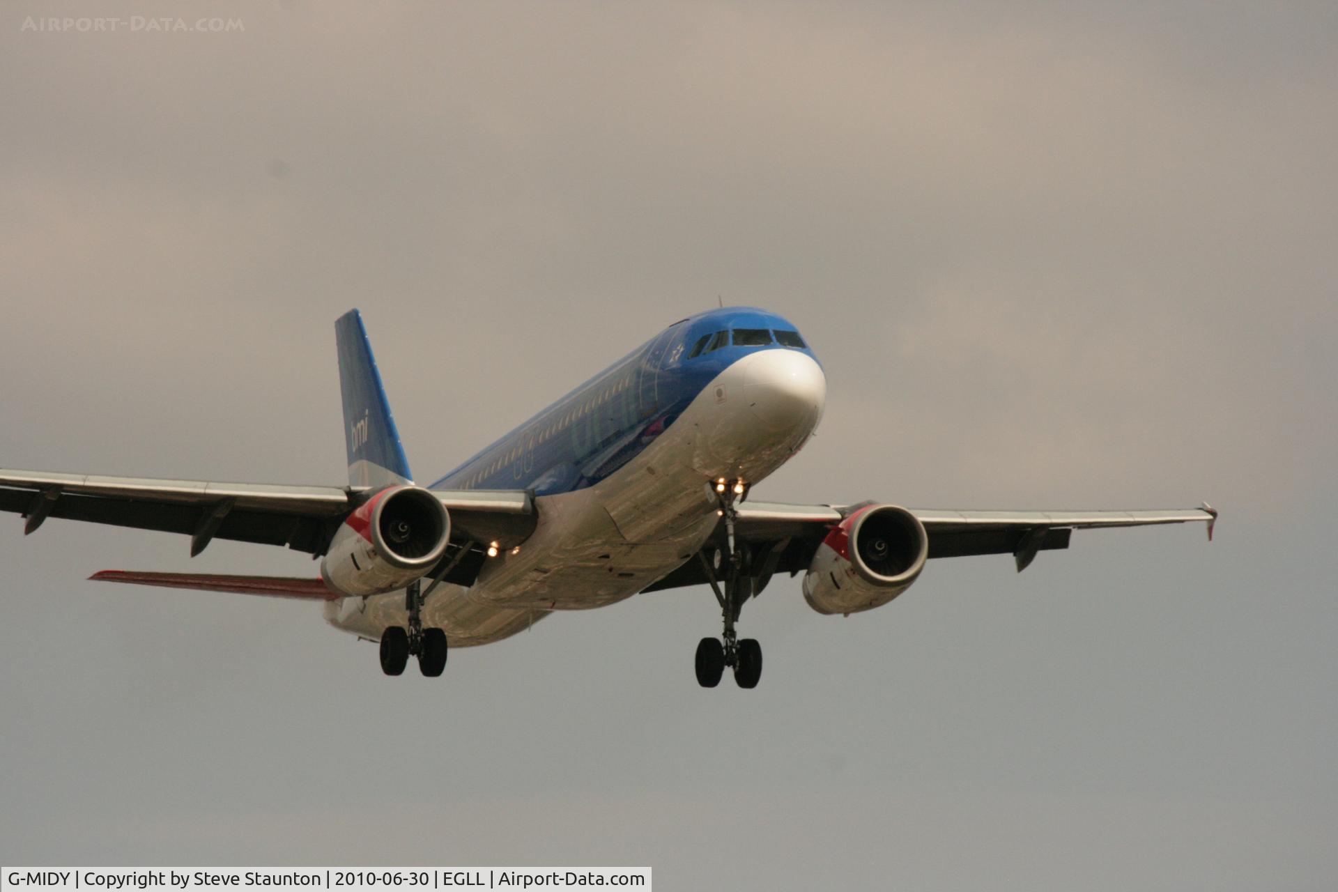 G-MIDY, 1999 Airbus A320-232 C/N 1014, Taken at Heathrow Airport, June 2010