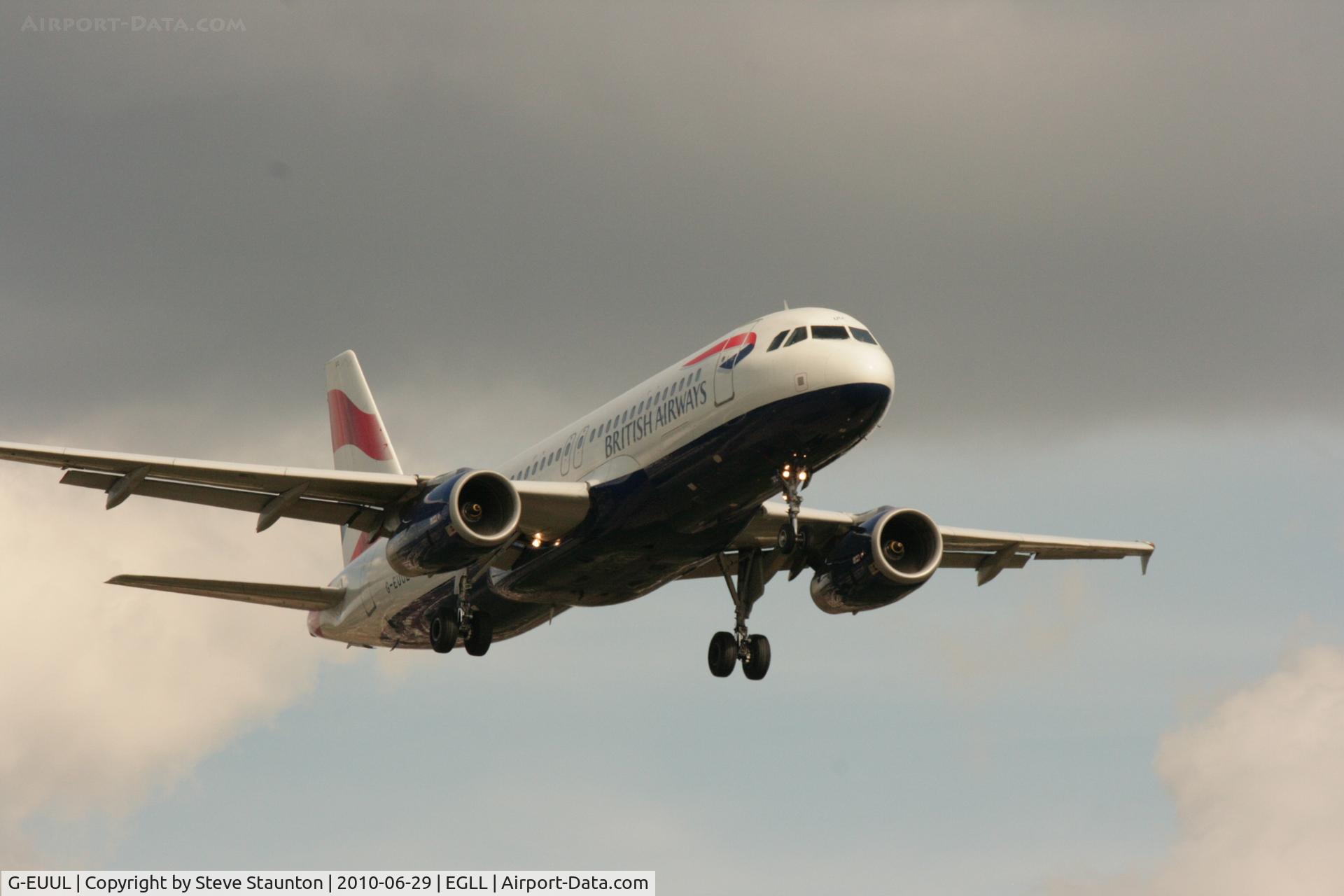 G-EUUL, 2002 Airbus A320-232 C/N 1708, Taken at Heathrow Airport, June 2010