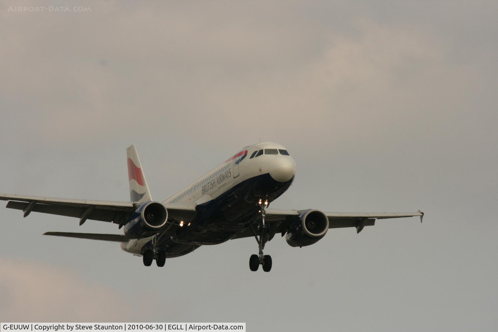G-EUUW, 2008 Airbus A320-232 C/N 3499, Taken at Heathrow Airport, June 2010