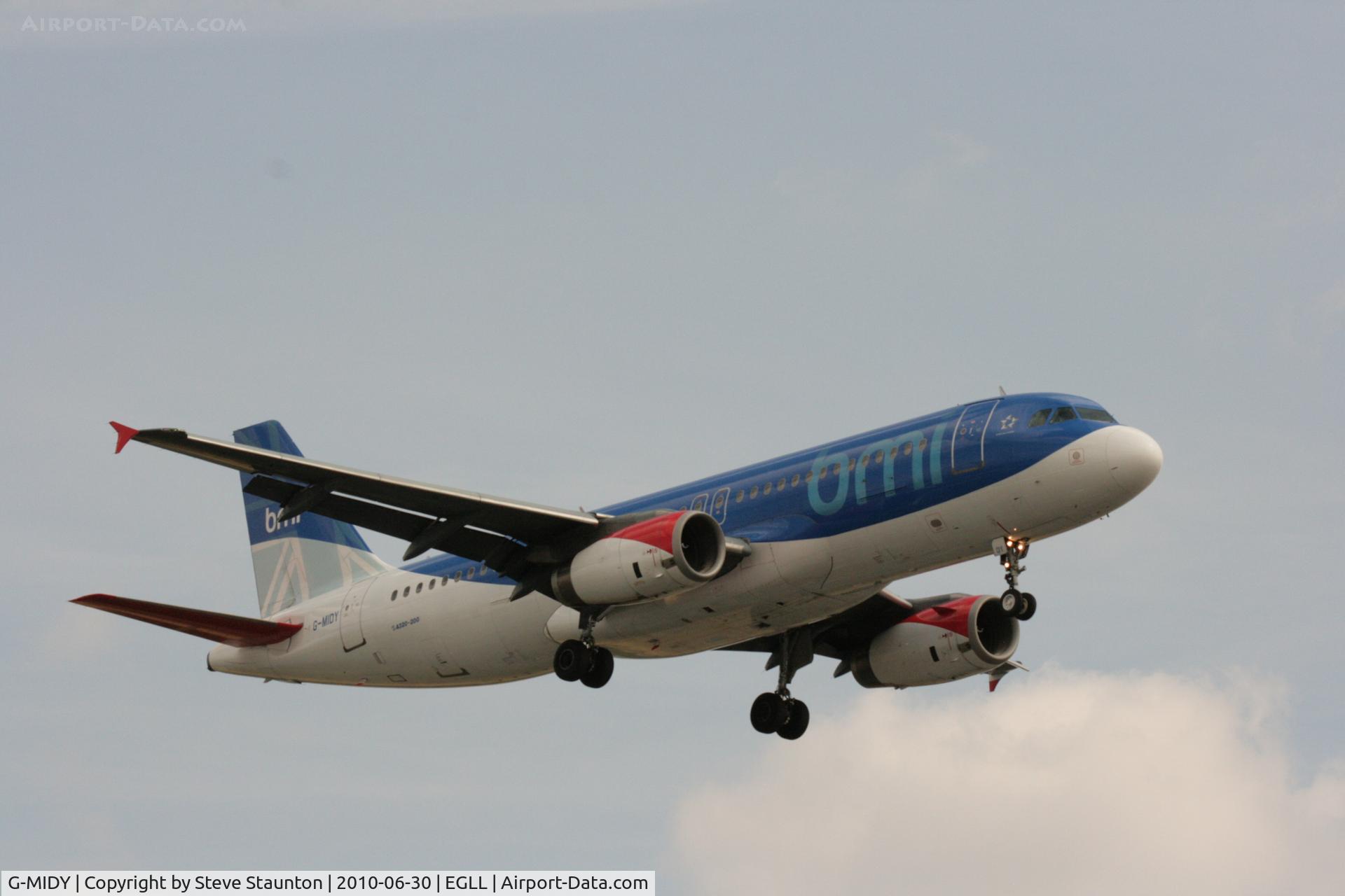 G-MIDY, 1999 Airbus A320-232 C/N 1014, Taken at Heathrow Airport, June 2010