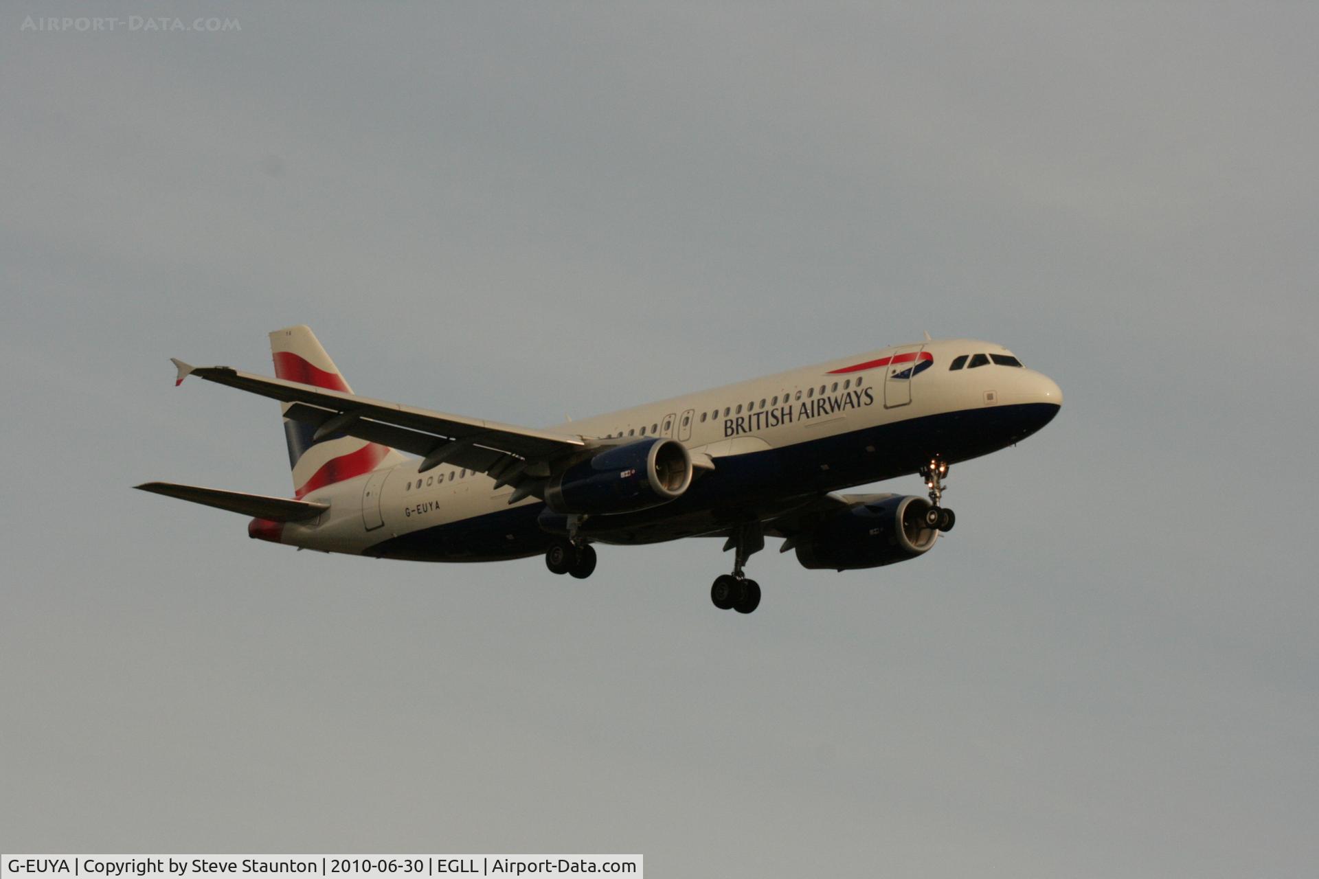 G-EUYA, 2008 Airbus A320-232 C/N 3697, Taken at Heathrow Airport, June 2010