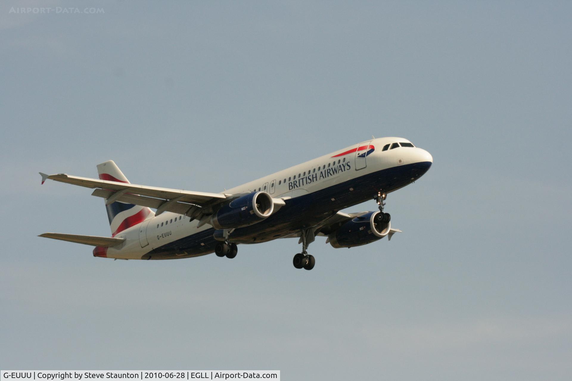 G-EUUU, 2008 Airbus A320-232 C/N 3351, Taken at Heathrow Airport, June 2010