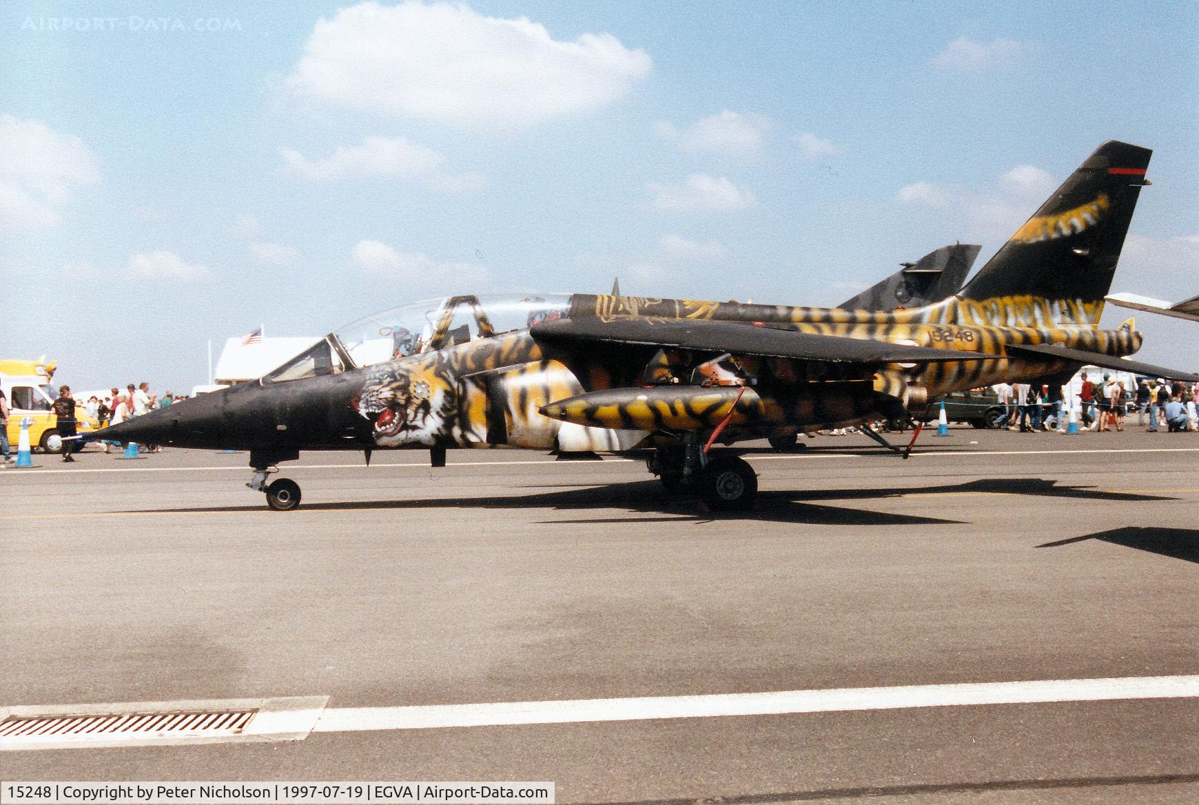 15248, Dassault-Dornier Alpha Jet A C/N 0146, Alpha Jet of 301 Esquadron Portuguese Air Force on display at the 1997 Intnl Air Tattoo at RAF Fairford.