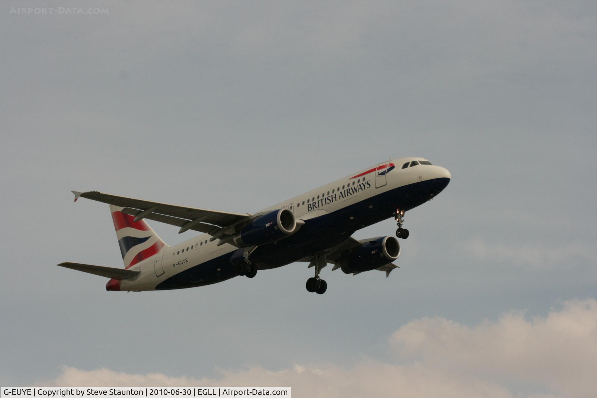 G-EUYE, 2009 Airbus A320-232 C/N 3912, Taken at Heathrow Airport, June 2010