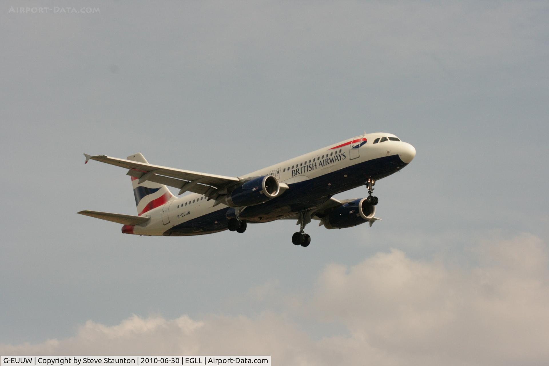 G-EUUW, 2008 Airbus A320-232 C/N 3499, Taken at Heathrow Airport, June 2010