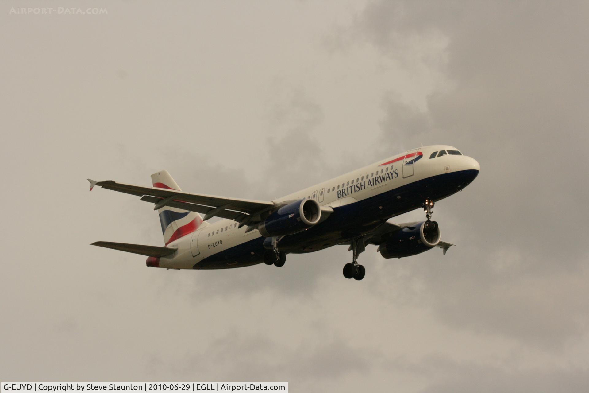 G-EUYD, 2008 Airbus A320-232 C/N 3726, Taken at Heathrow Airport, June 2010