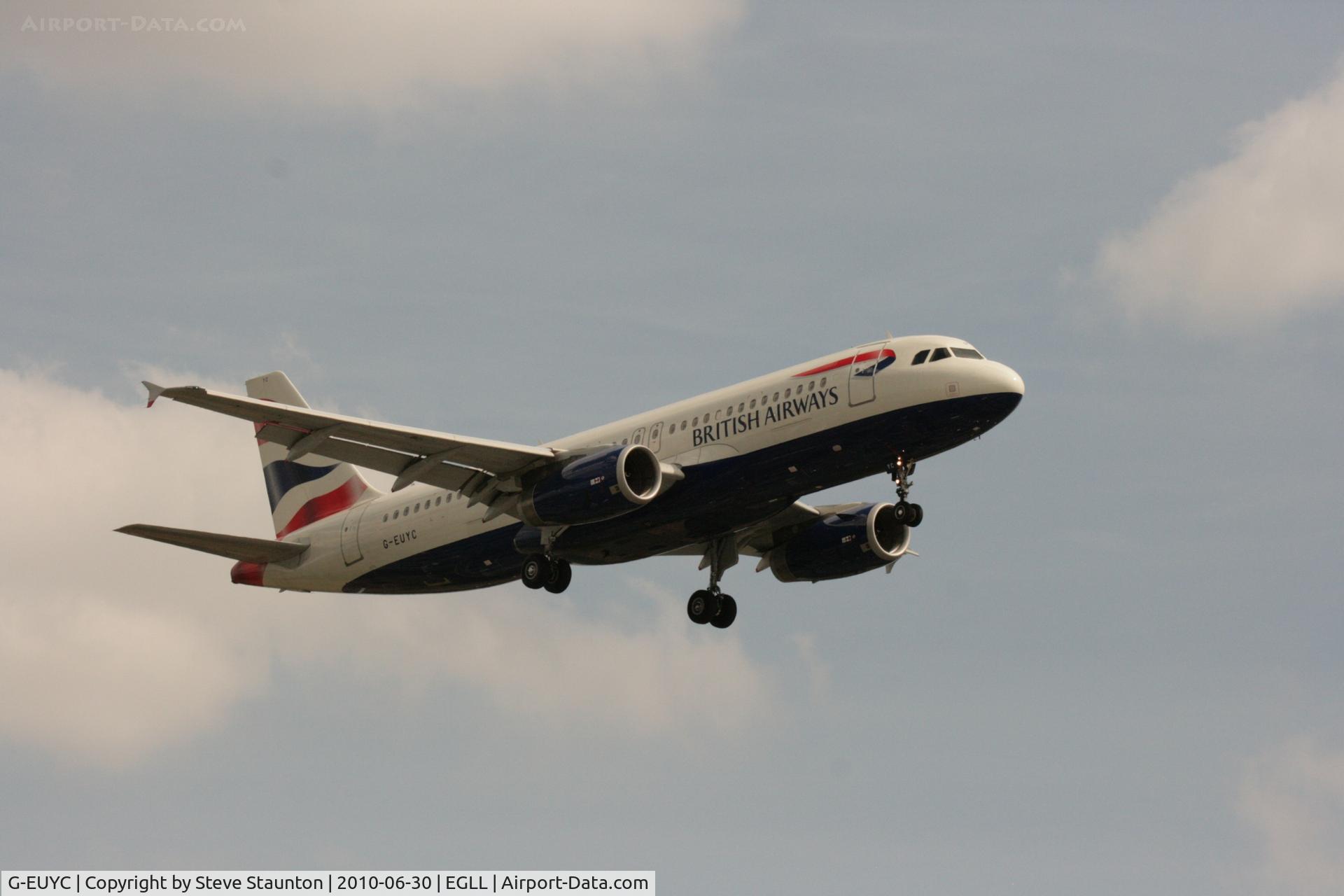 G-EUYC, 2008 Airbus A320-232 C/N 3721, Taken at Heathrow Airport, June 2010