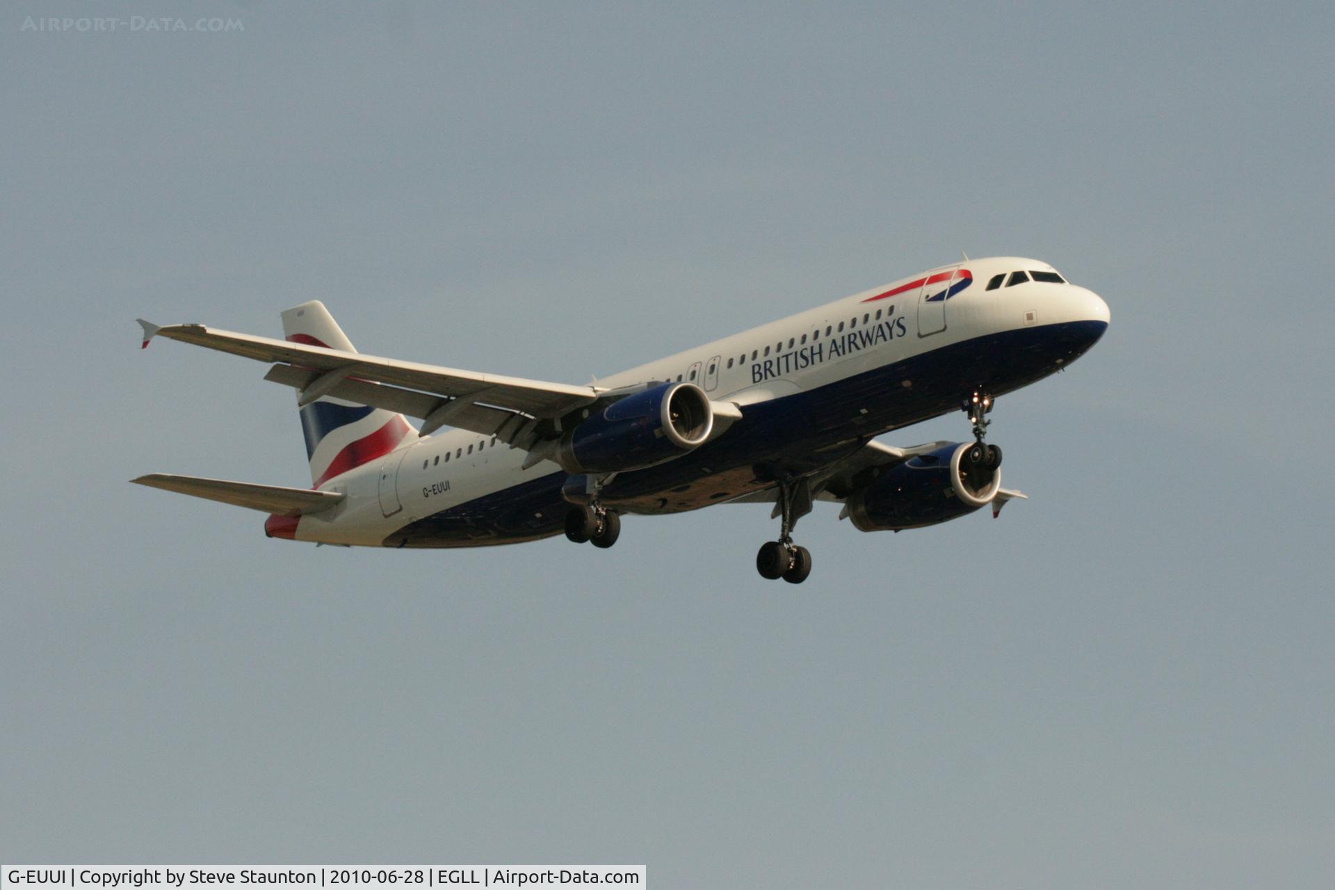 G-EUUI, 2002 Airbus A320-232 C/N 1871, Taken at Heathrow Airport, June 2010