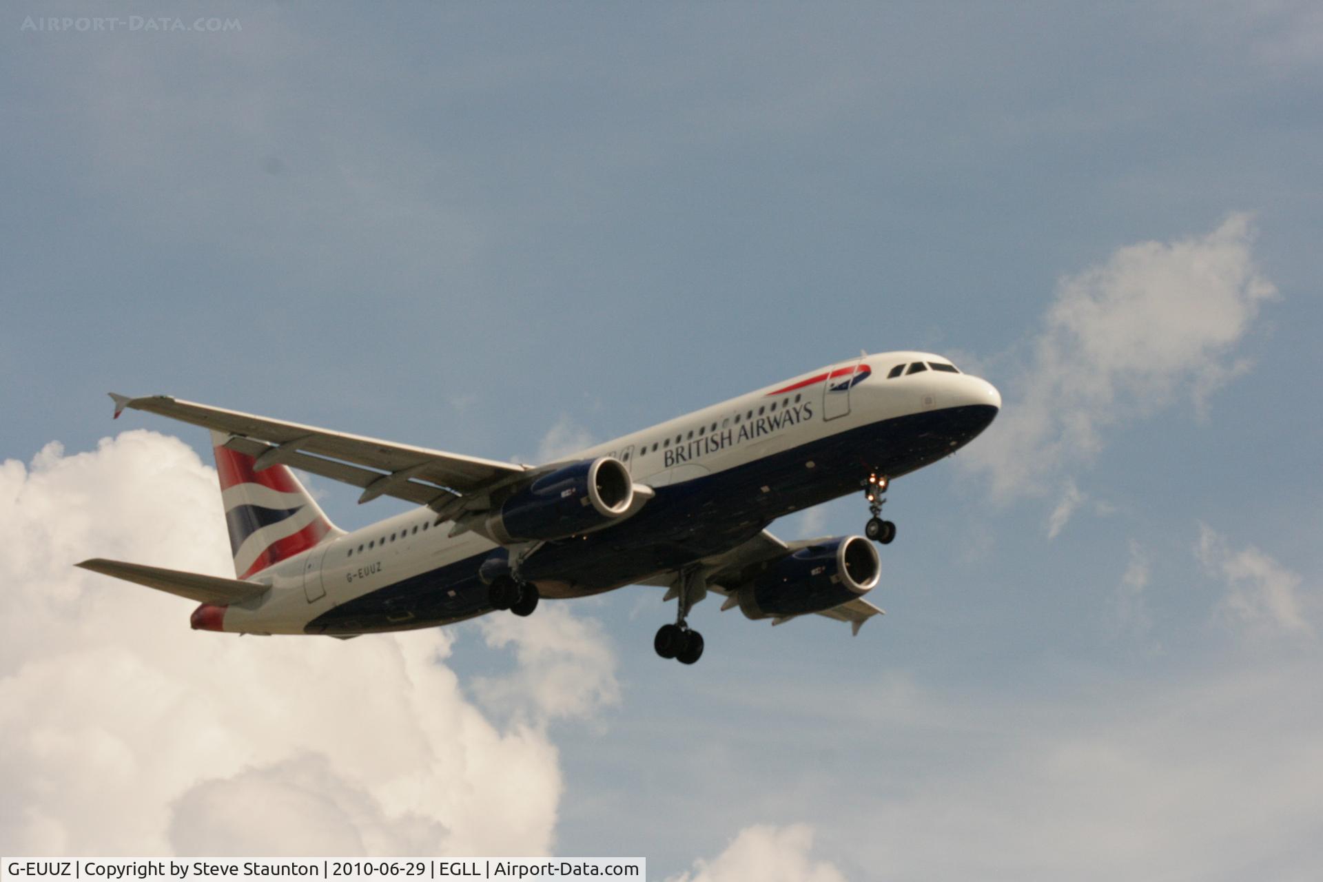 G-EUUZ, 2008 Airbus A320-232 C/N 3649, Taken at Heathrow Airport, June 2010