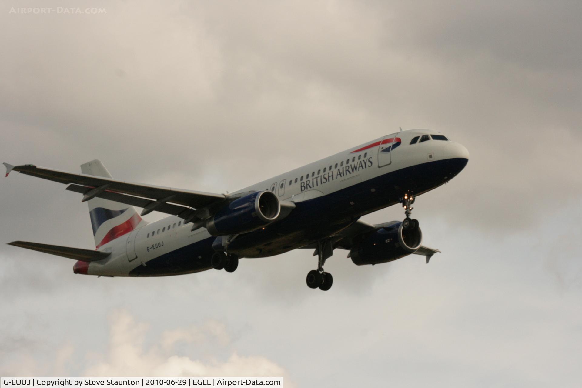 G-EUUJ, 2002 Airbus A320-232 C/N 1883, Taken at Heathrow Airport, June 2010
